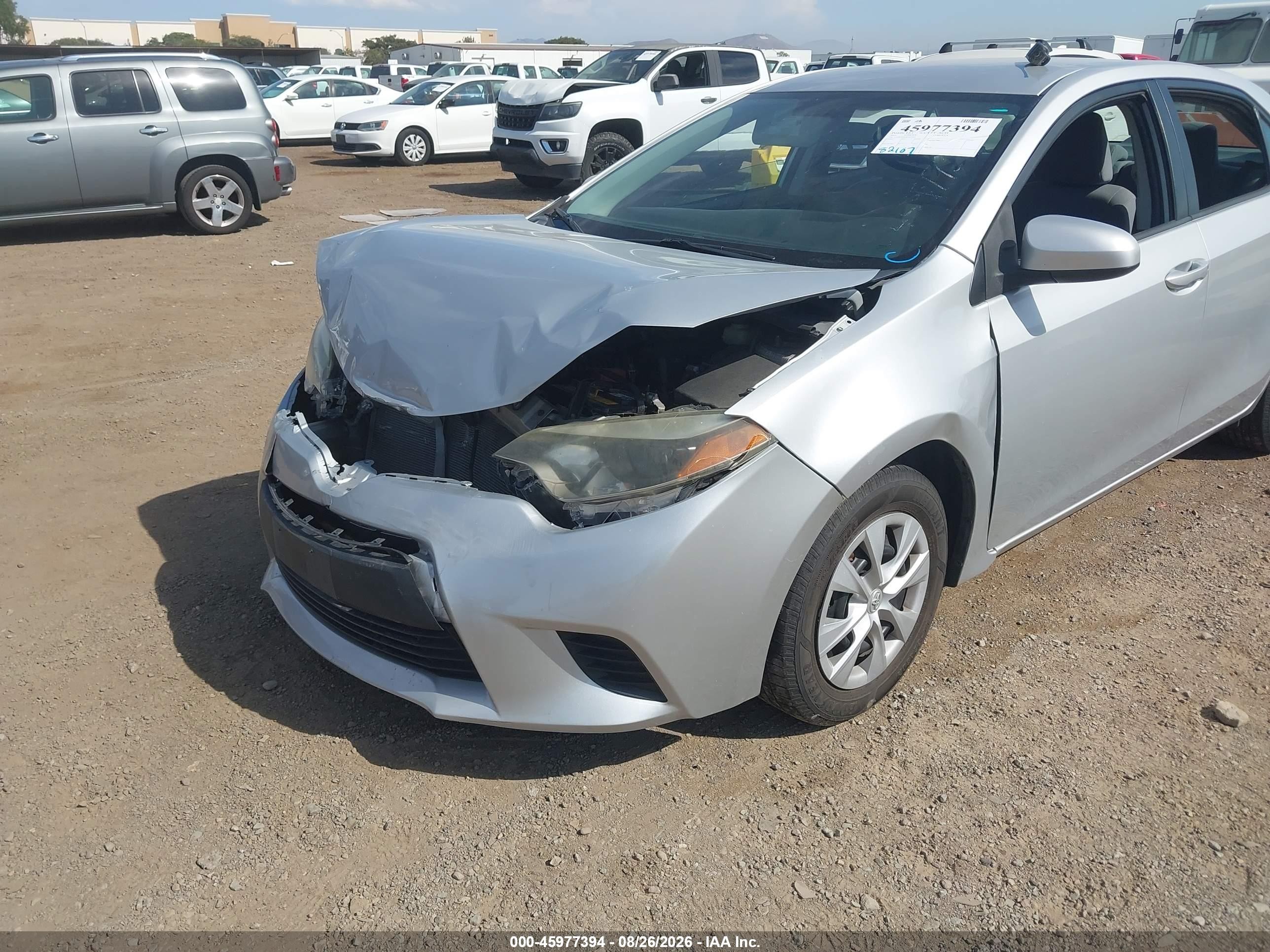2015 Toyota Corolla L Silver vin: 5YFBURHE9FP307764