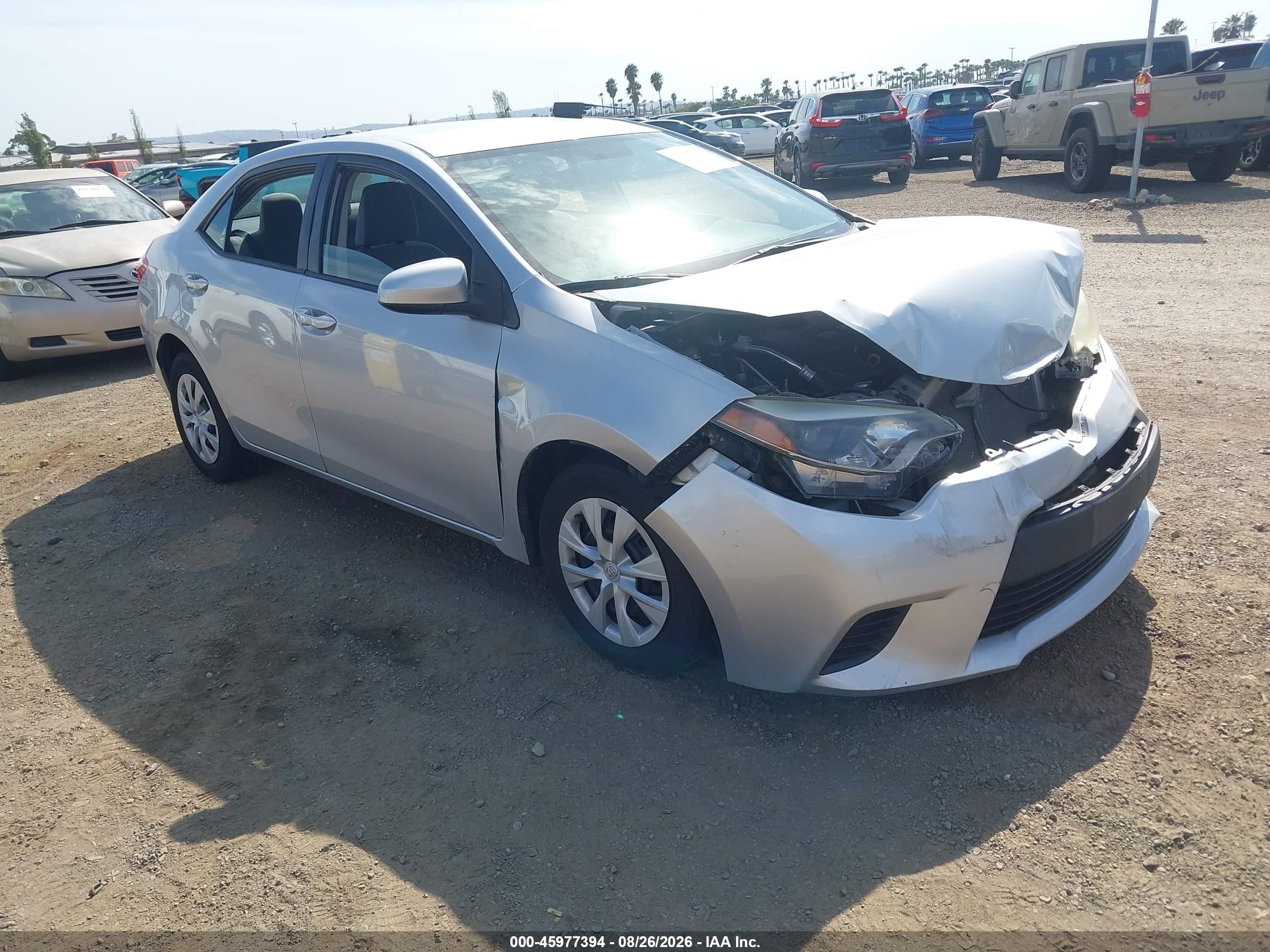 2015 Toyota Corolla L Silver vin: 5YFBURHE9FP307764