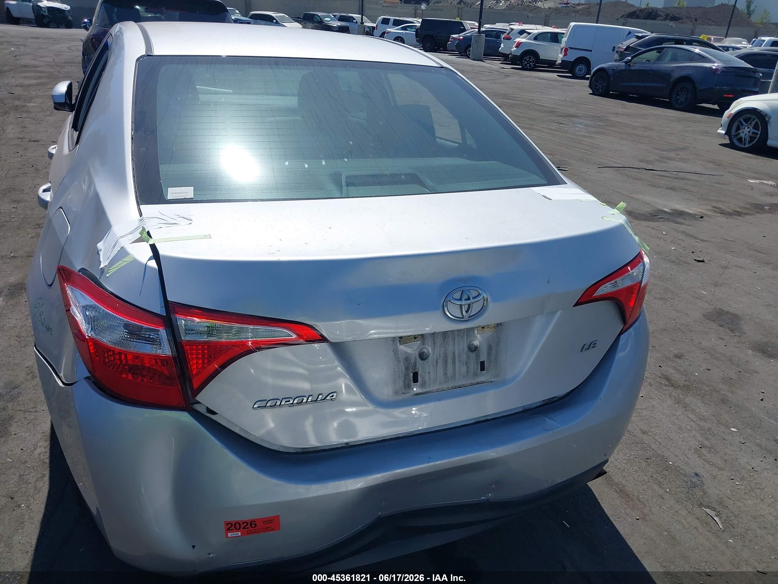 2015 Toyota Corolla Le Plus Silver vin: 5YFBURHE9FP315086