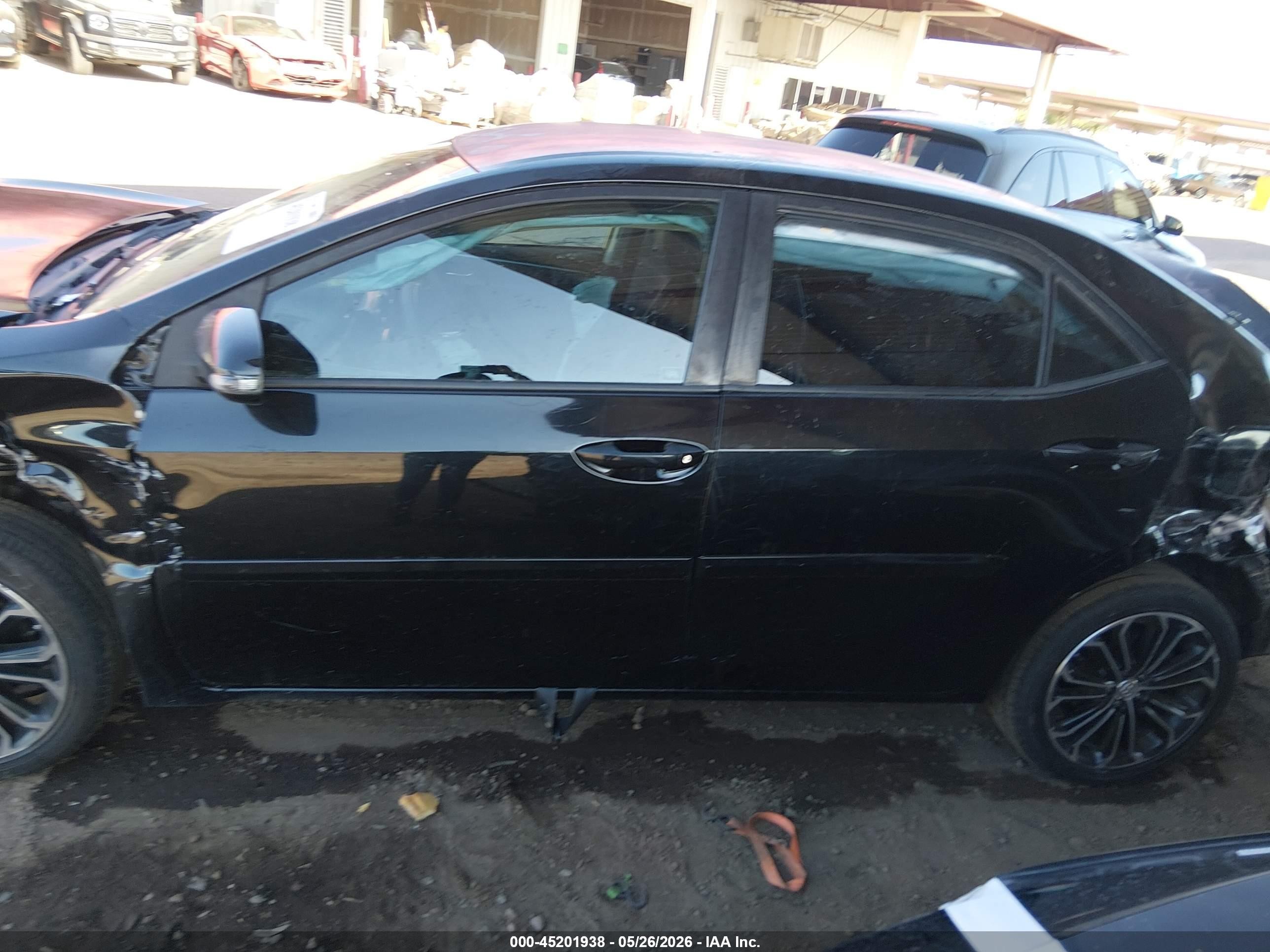 2015 Toyota Corolla S Plus Black vin: 5YFBURHE9FP341266