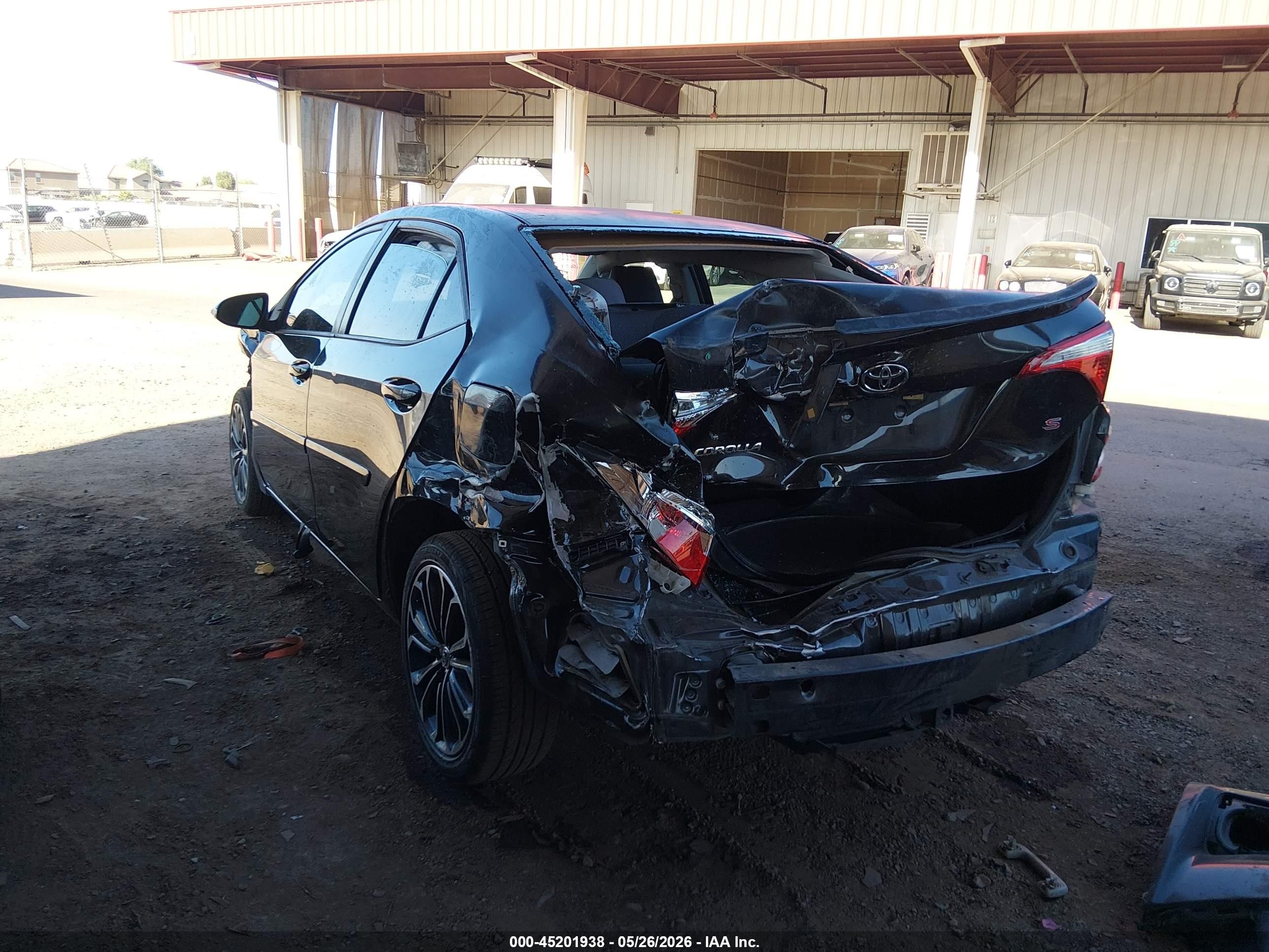 2015 Toyota Corolla S Plus Black vin: 5YFBURHE9FP341266