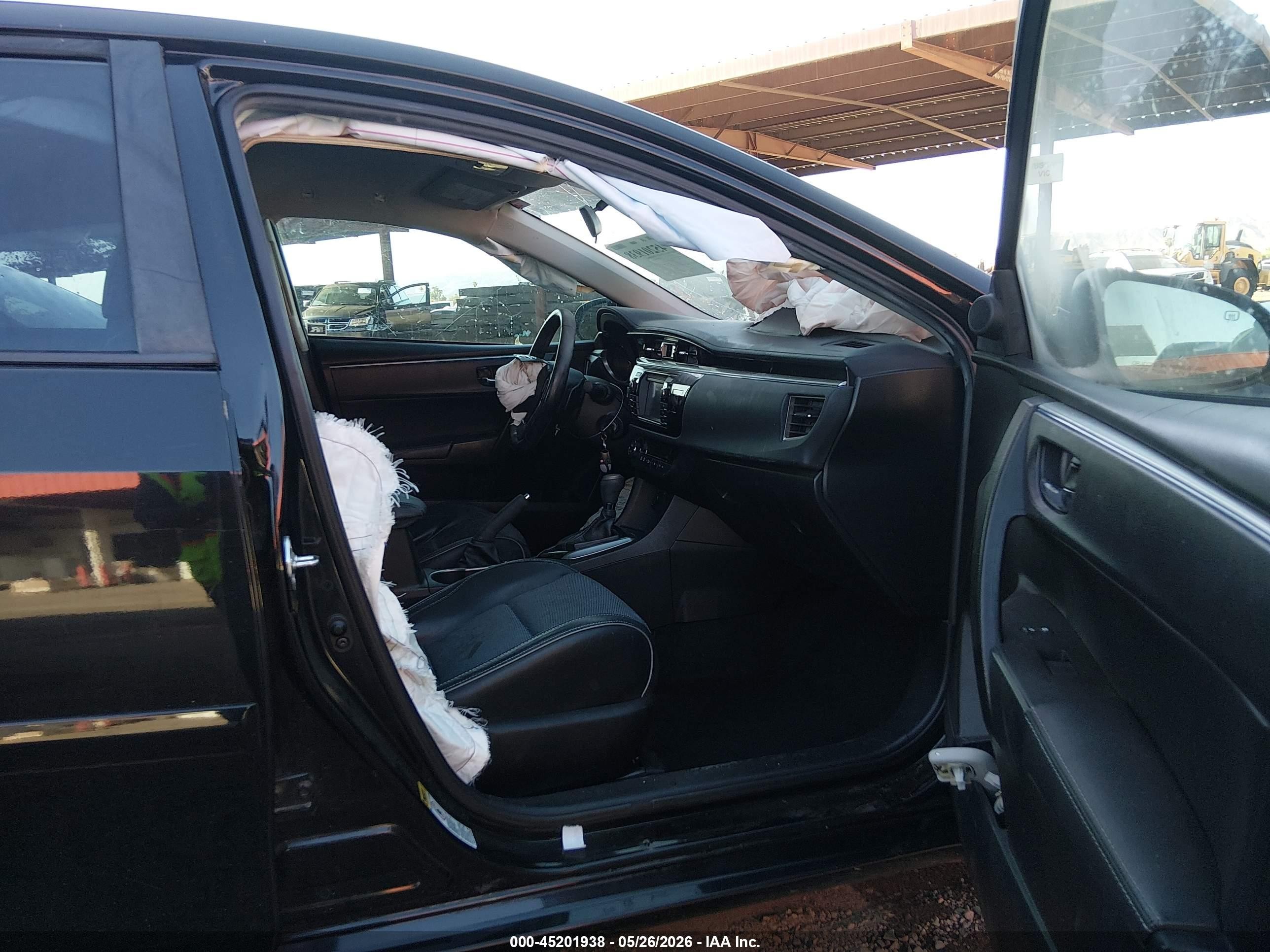 2015 Toyota Corolla S Plus Black vin: 5YFBURHE9FP341266
