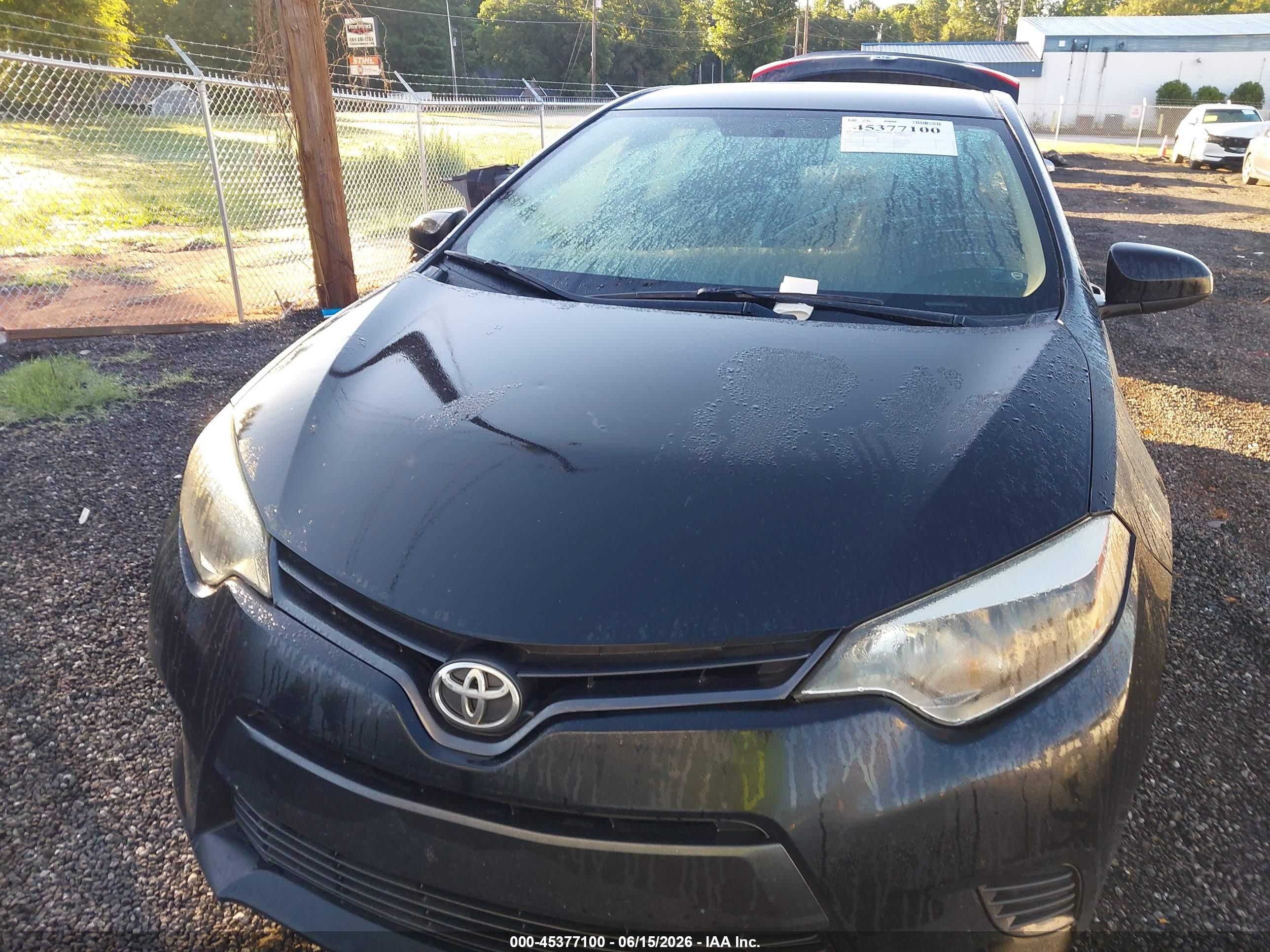 2015 Toyota Corolla Le Black vin: 5YFBURHE9FP344295