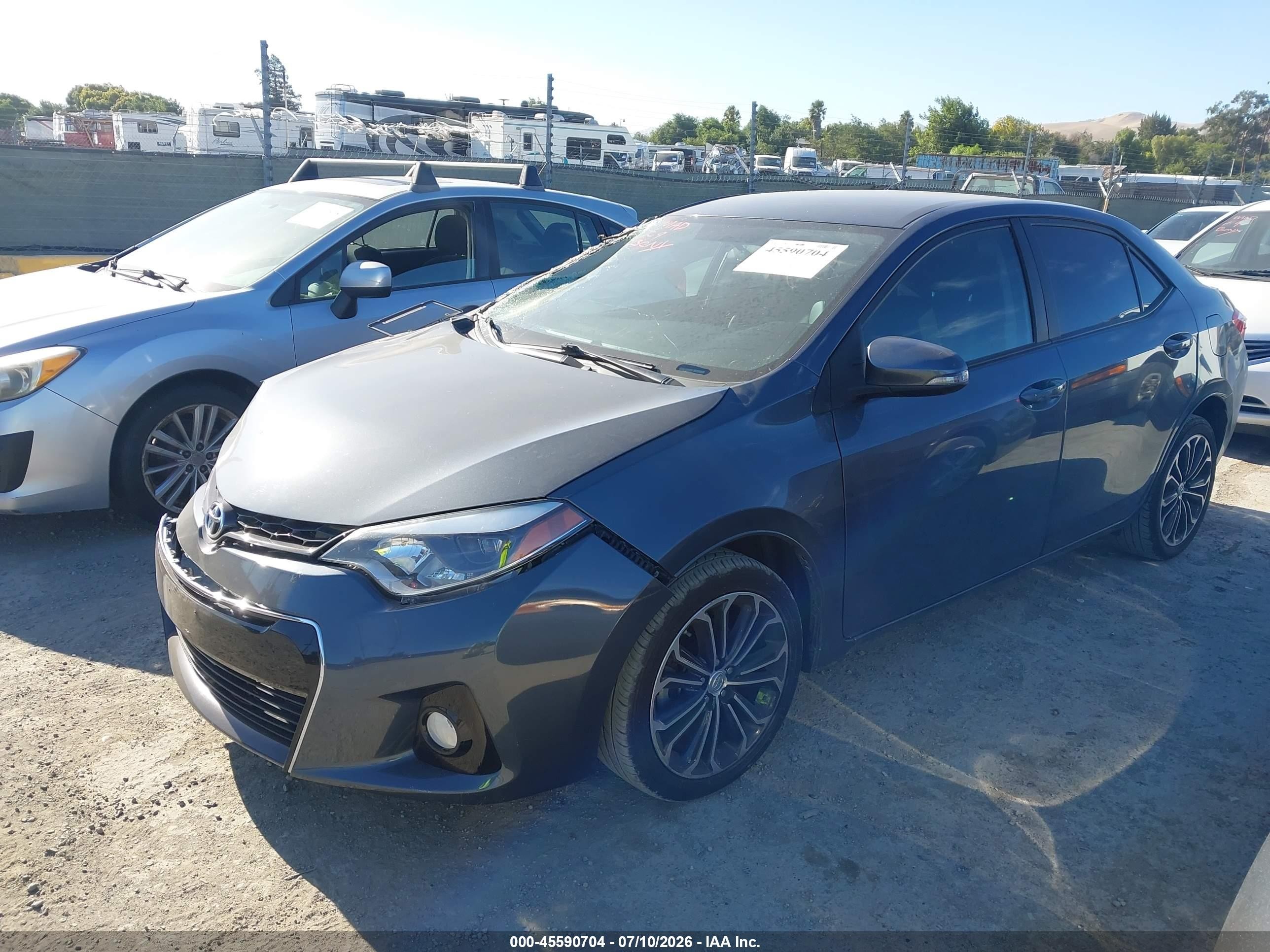 2015 Toyota Corolla S Plus Black vin: 5YFBURHE9FP346936