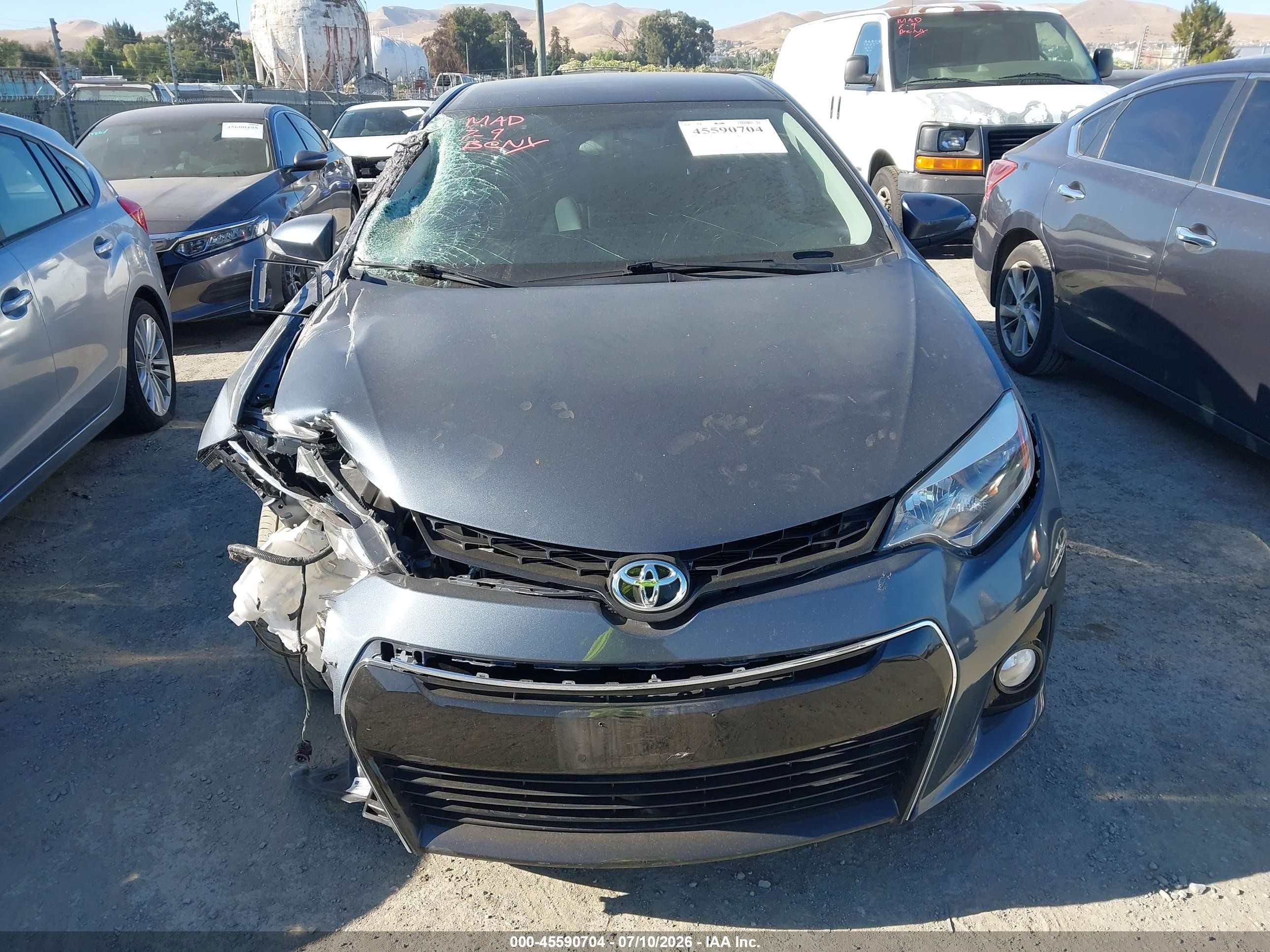 2015 Toyota Corolla S Plus Black vin: 5YFBURHE9FP346936
