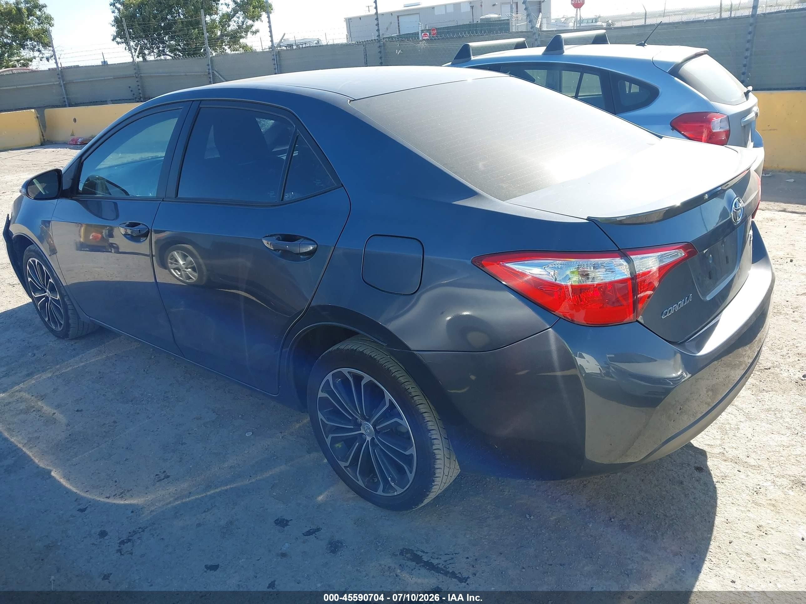 2015 Toyota Corolla S Plus Black vin: 5YFBURHE9FP346936