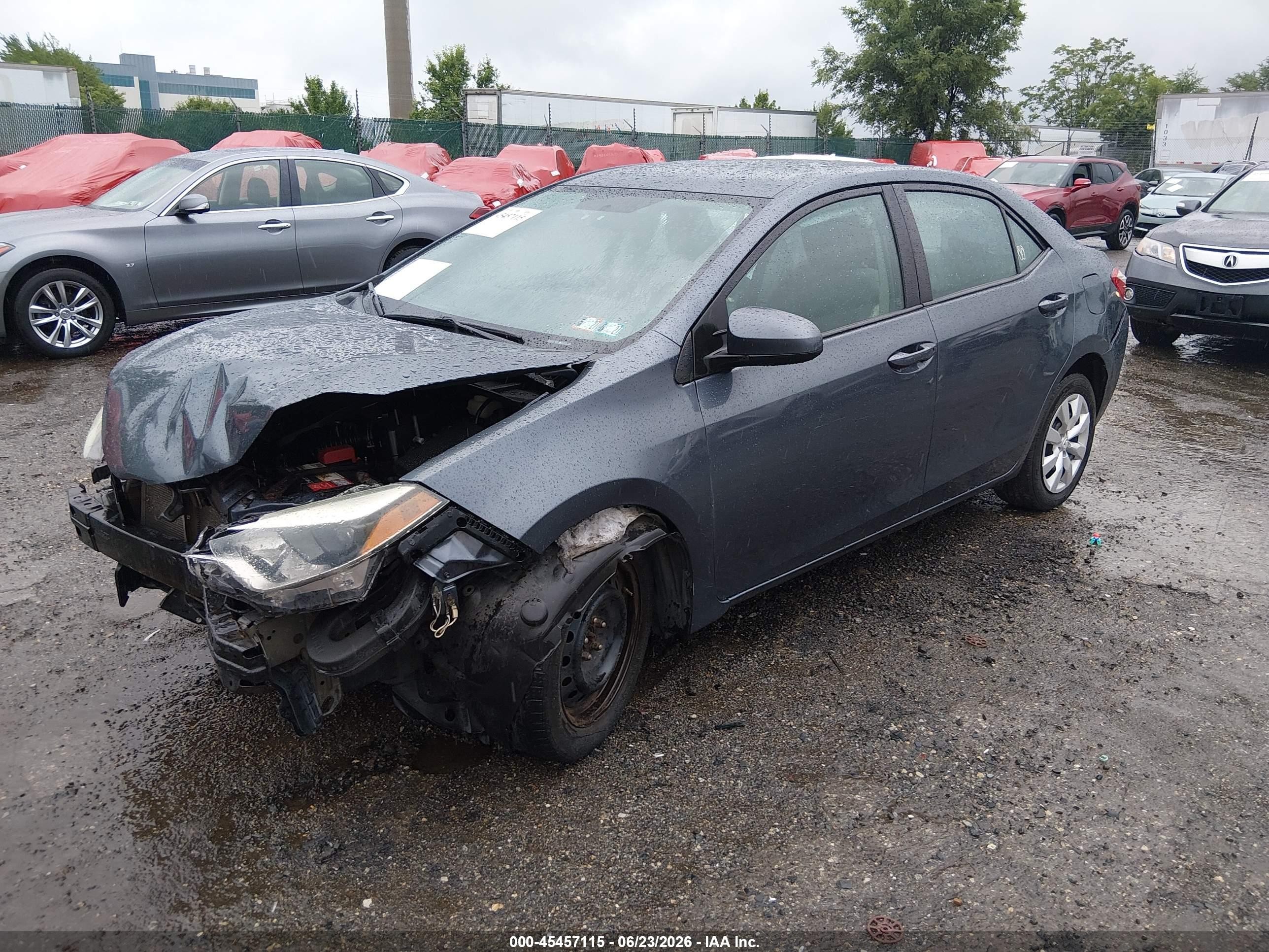 2015 Toyota Corolla Le Dark Blue vin: 5YFBURHE9FP352963