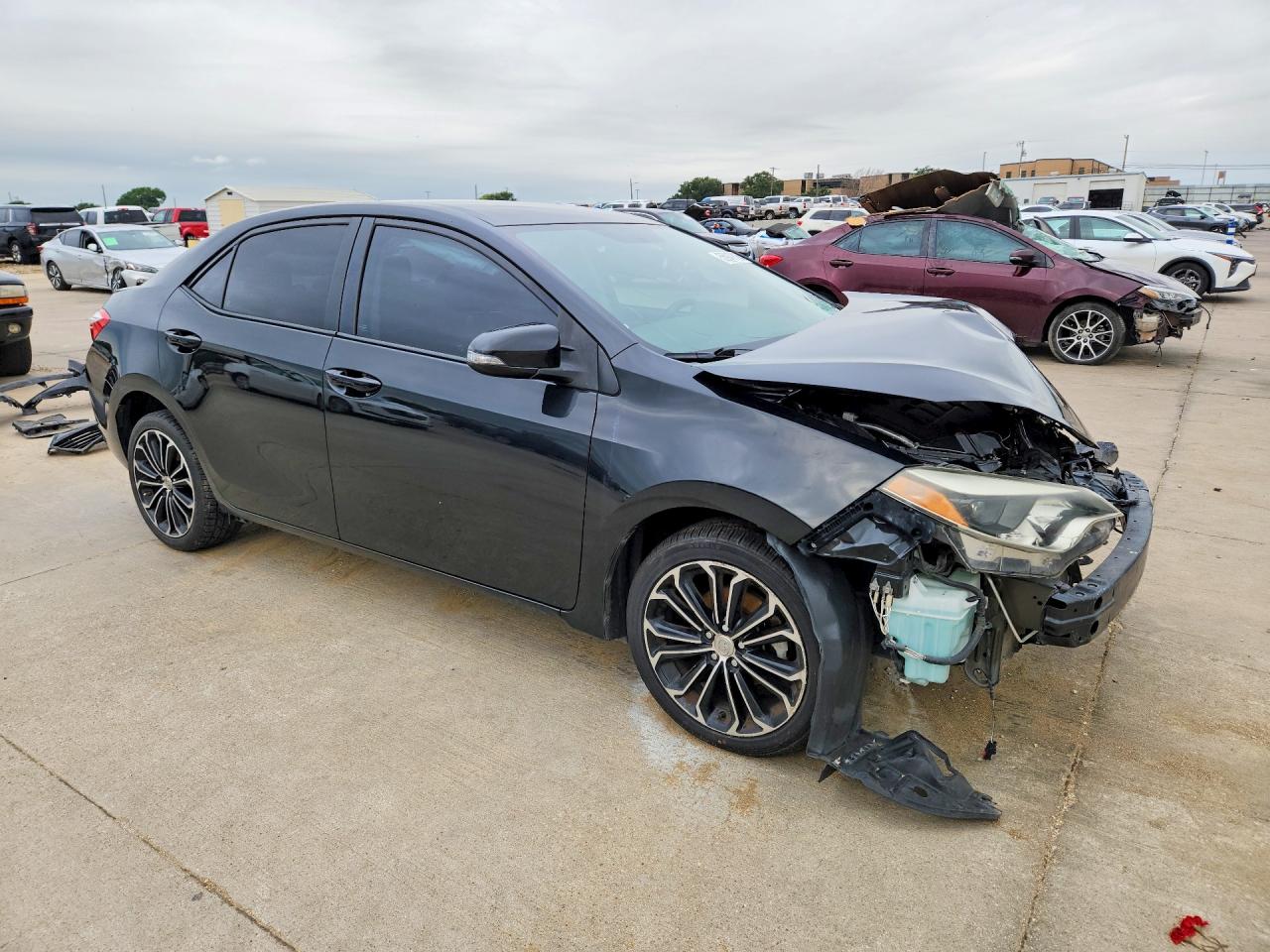 2015 Toyota Corolla S Plus Black vin: 5YFBURHE9FP357824