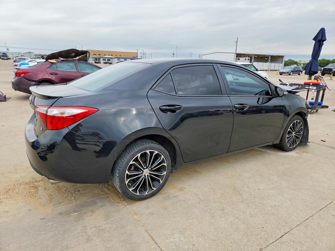 2015 Toyota Corolla S Plus Black vin: 5YFBURHE9FP357824
