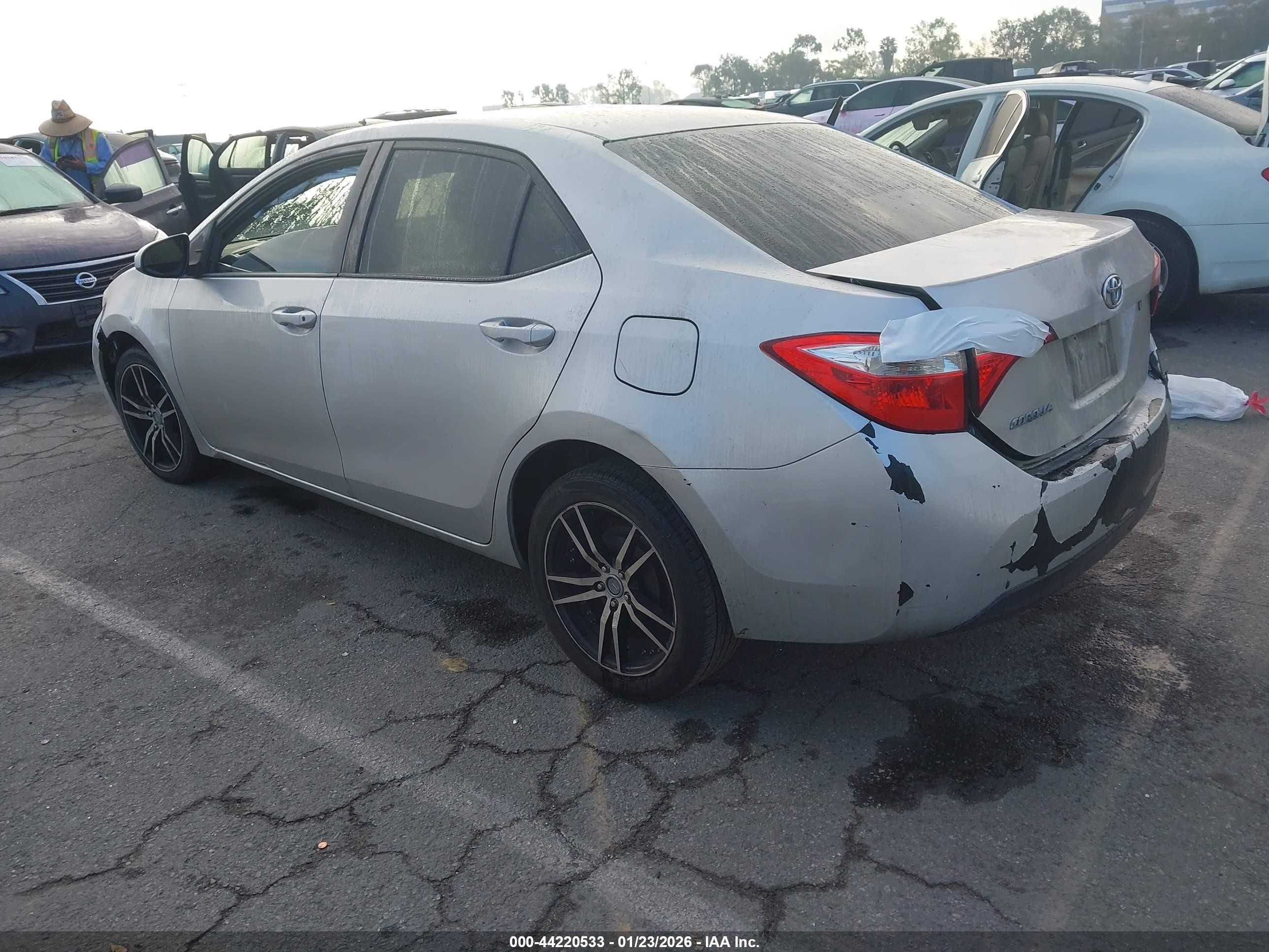2015 Toyota Corolla L Gray vin: 5YFBURHE9FP358472