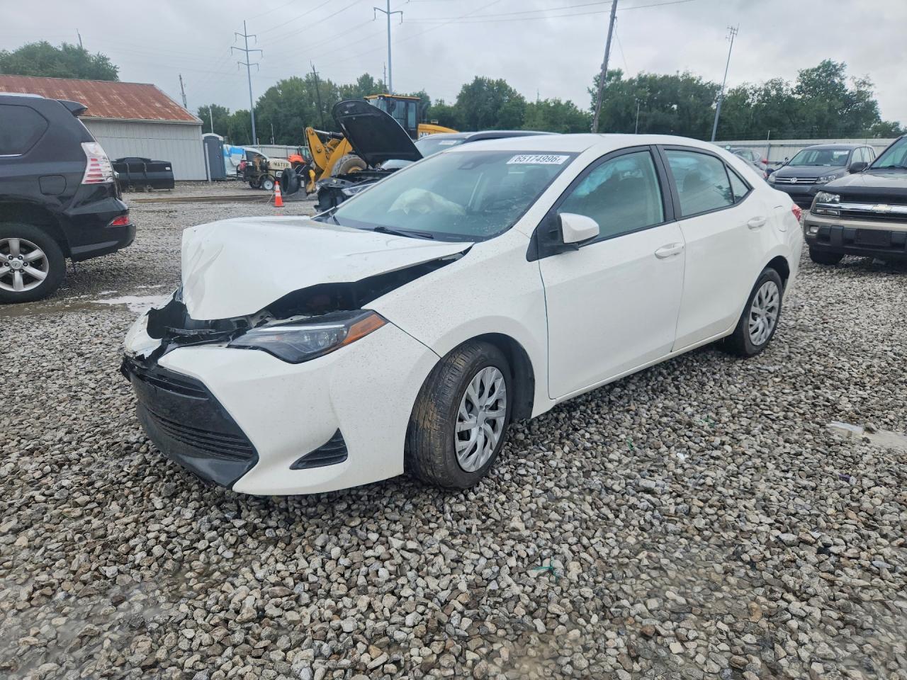 2019 Toyota Corolla Le White vin: 5YFBURHE9KP857413