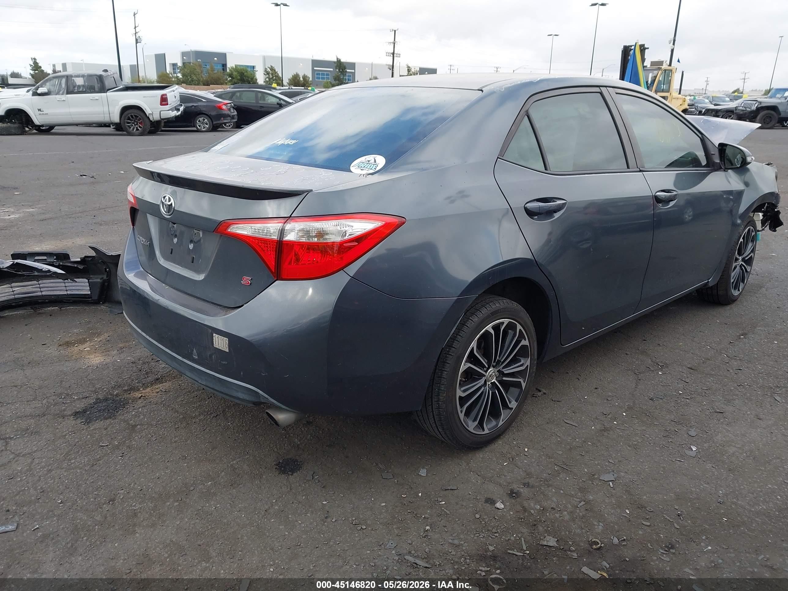 2014 Toyota Corolla S/s Plus/s Premium Серый vin: 5YFBURHEXEP033635