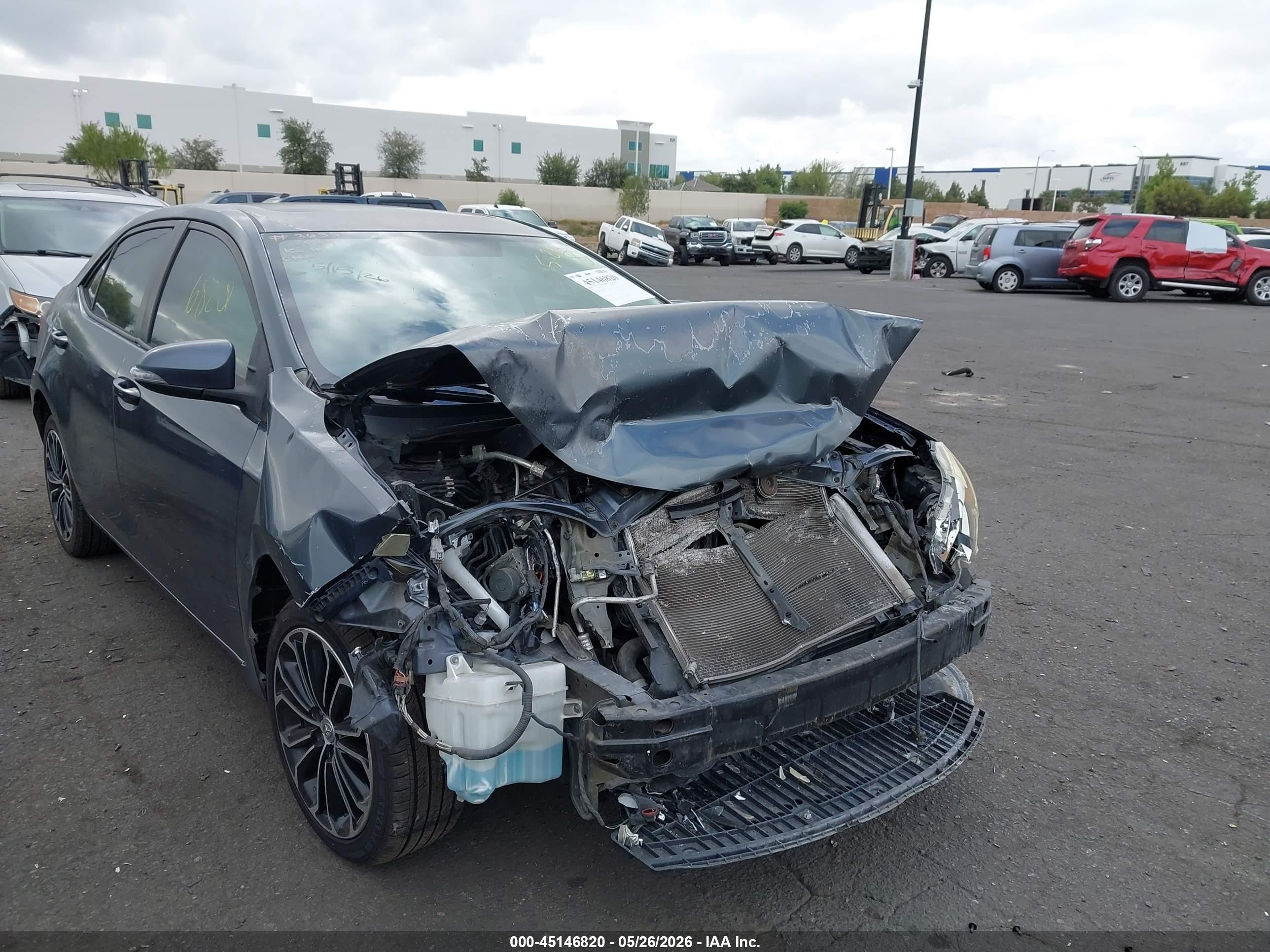 2014 Toyota Corolla S/s Plus/s Premium Серый vin: 5YFBURHEXEP033635