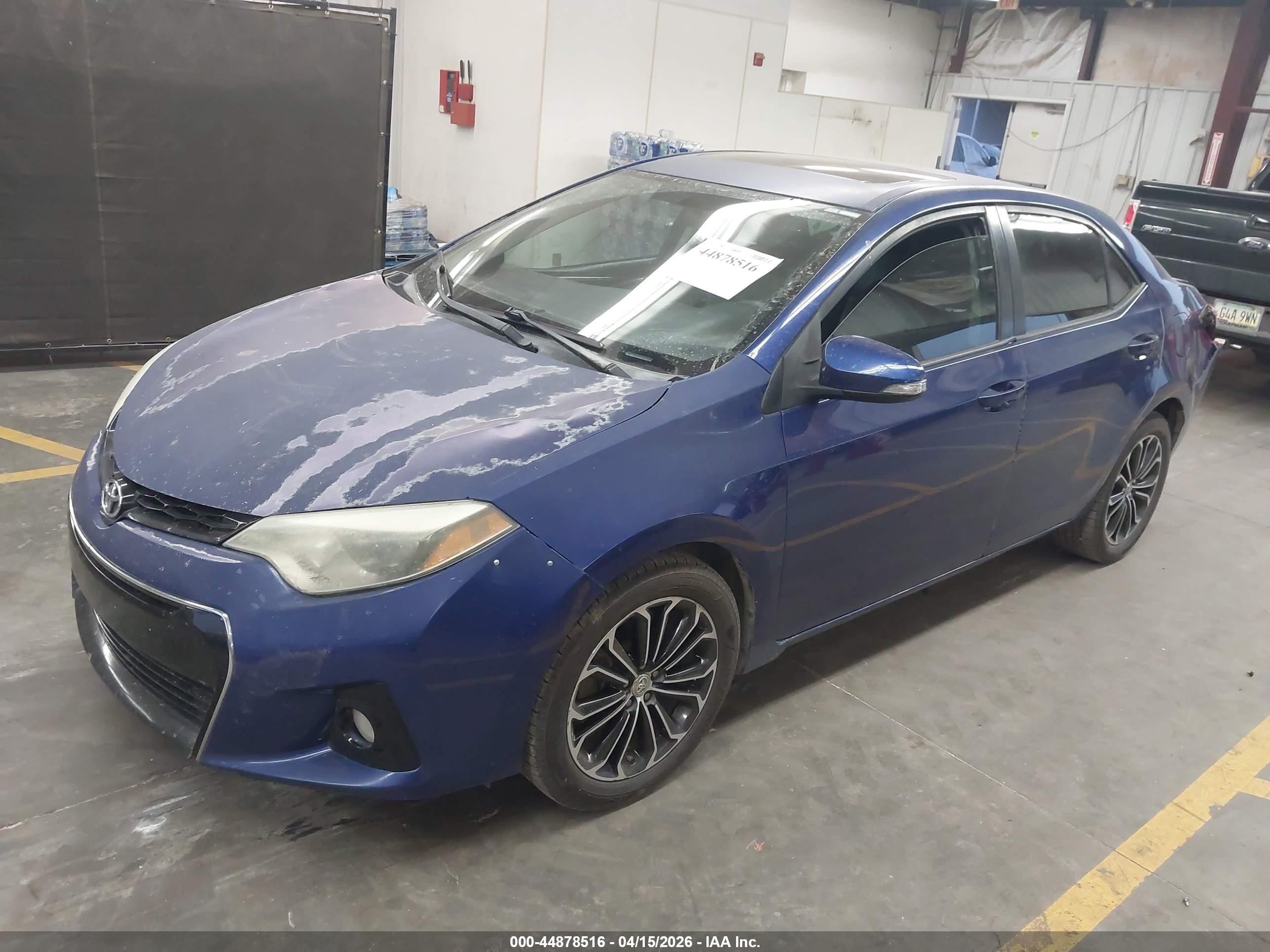 2014 Toyota Corolla S Plus Blue vin: 5YFBURHEXEP037880