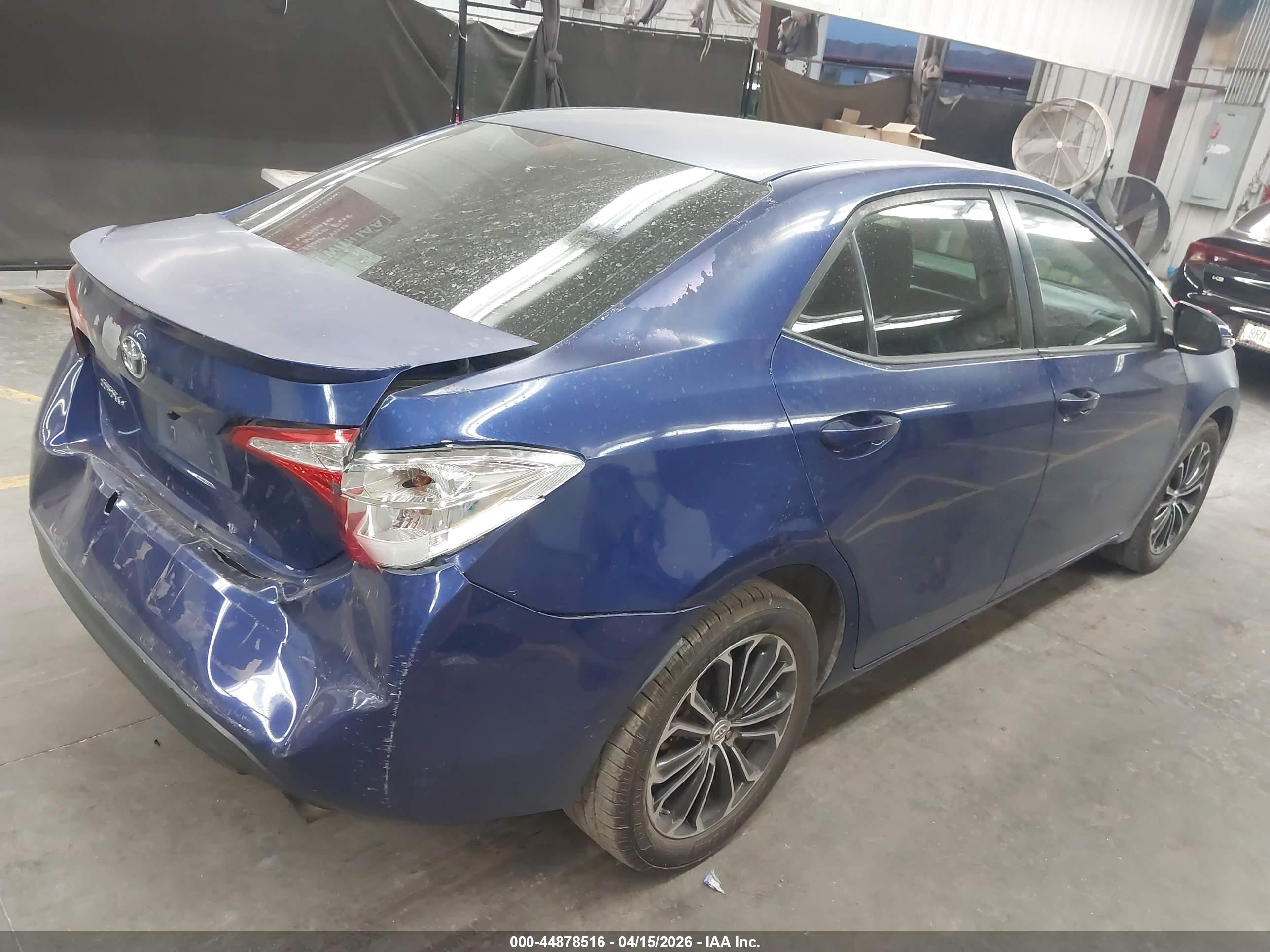 2014 Toyota Corolla S Plus Blue vin: 5YFBURHEXEP037880