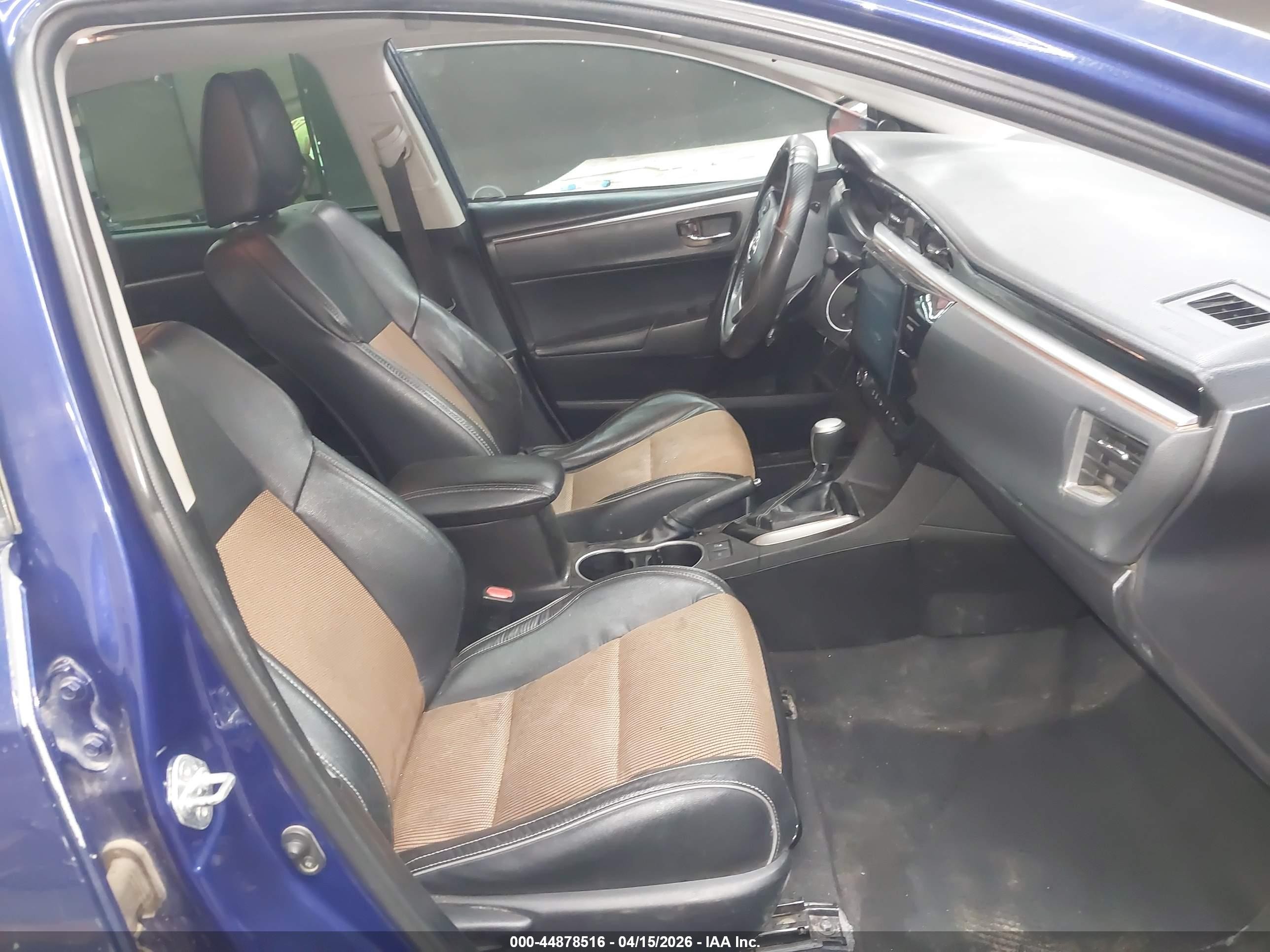 2014 Toyota Corolla S Plus Blue vin: 5YFBURHEXEP037880