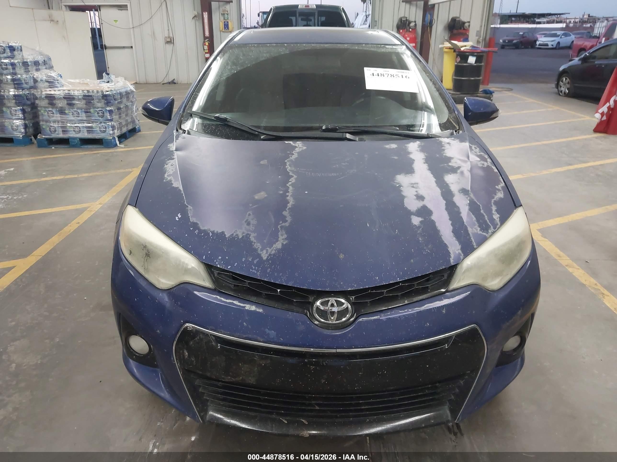 2014 Toyota Corolla S Plus Blue vin: 5YFBURHEXEP037880
