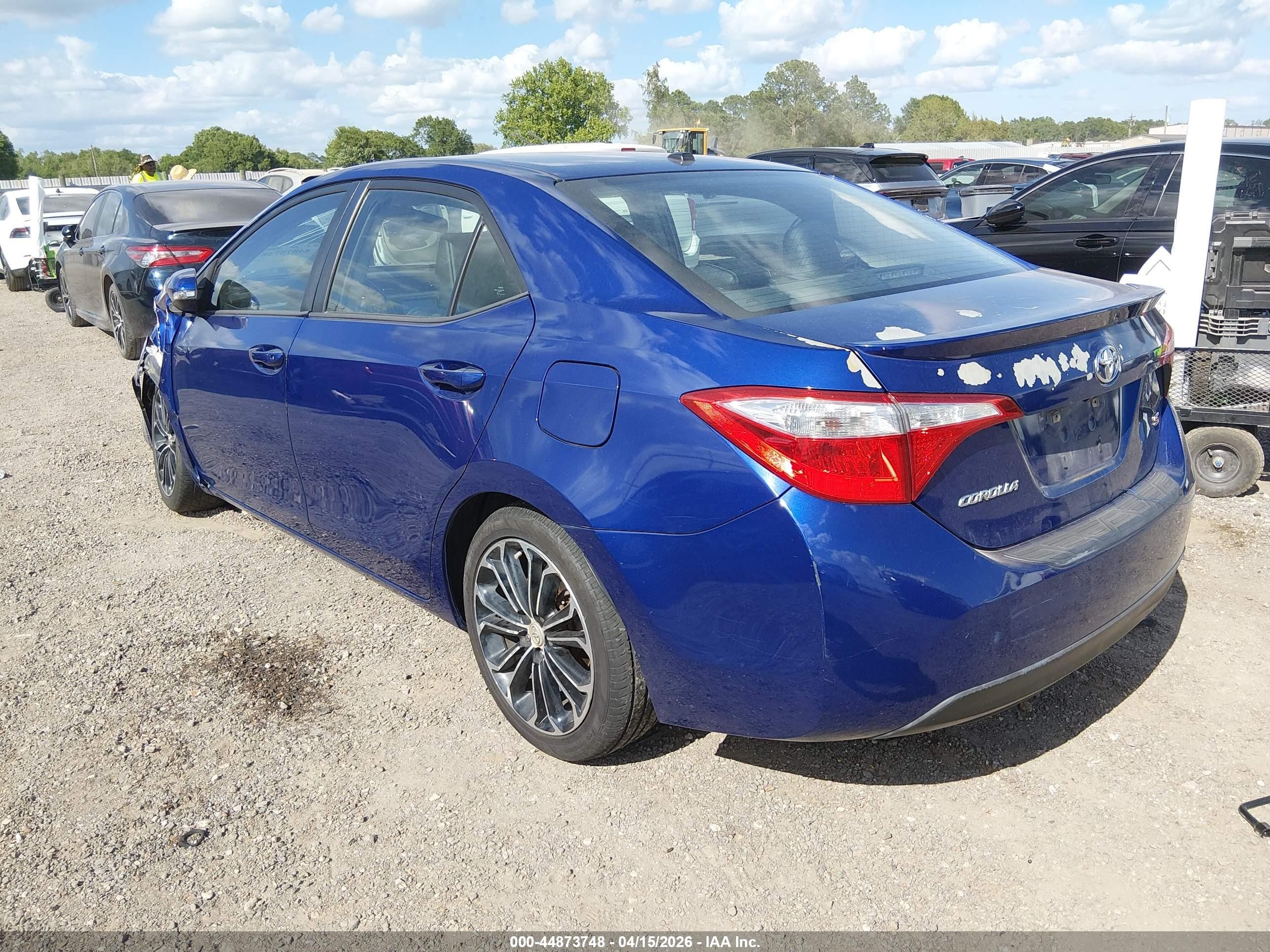2014 Toyota Corolla S Plus Blue vin: 5YFBURHEXEP049527