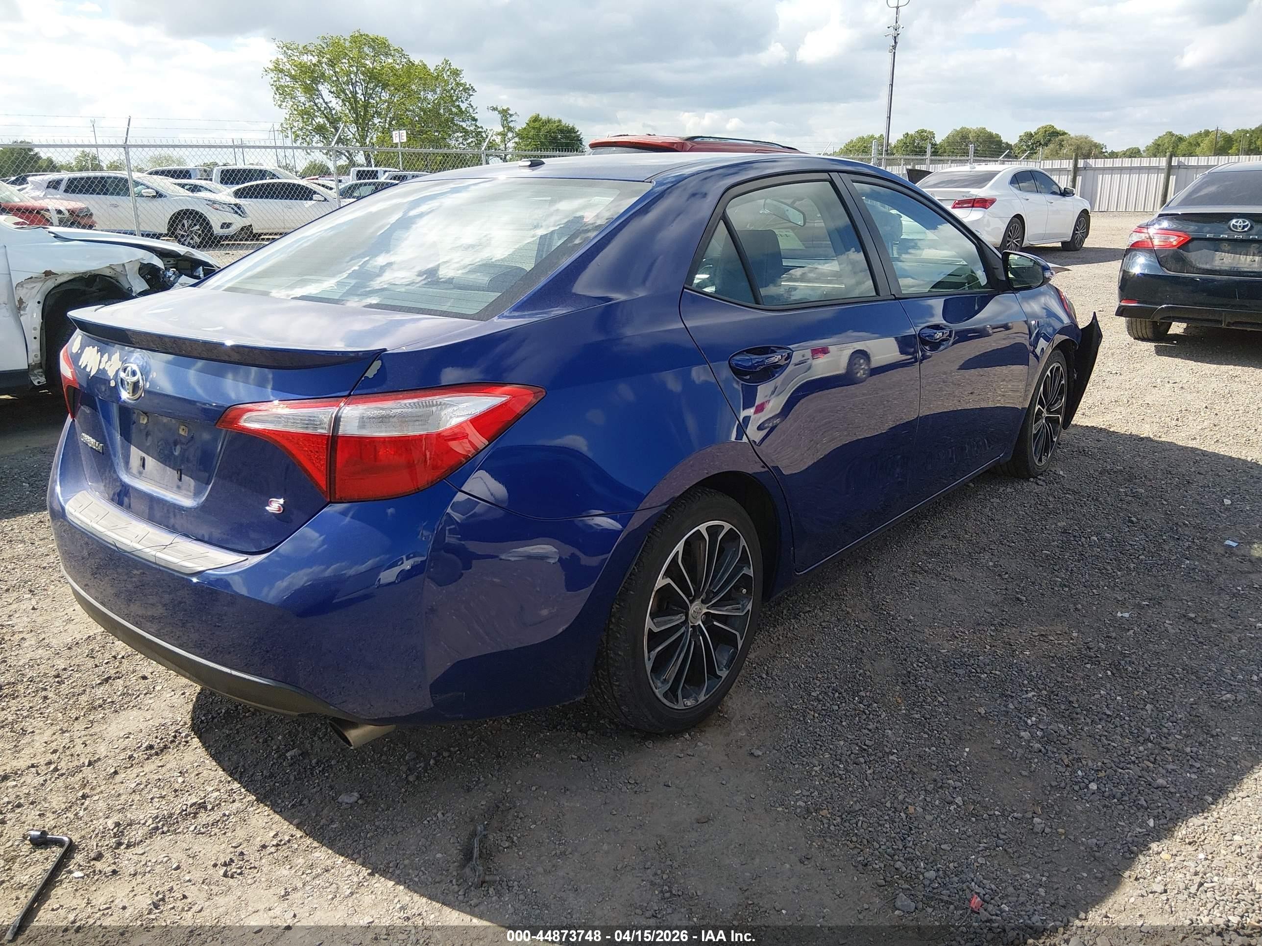 2014 Toyota Corolla S Plus Blue vin: 5YFBURHEXEP049527