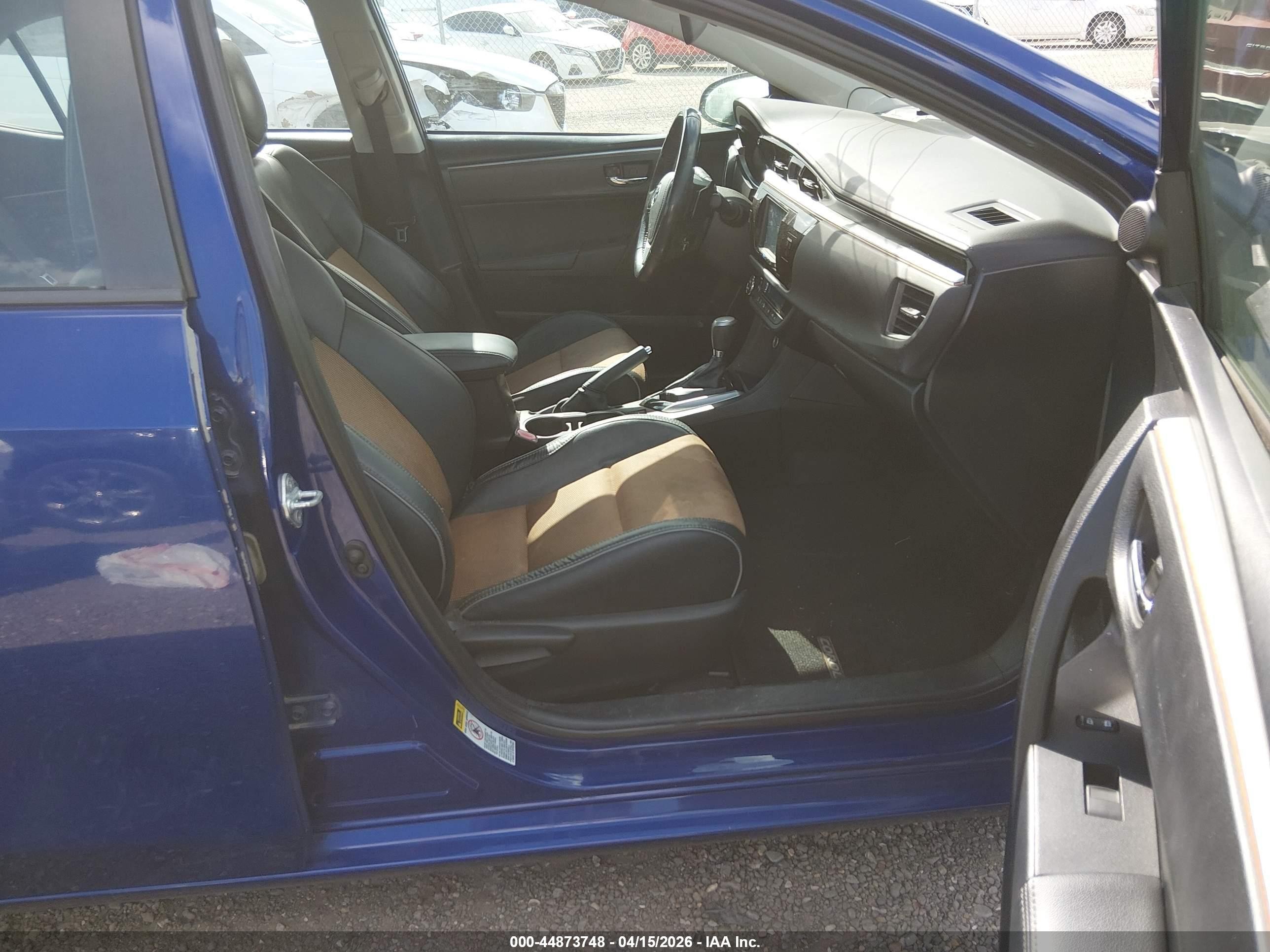 2014 Toyota Corolla S Plus Blue vin: 5YFBURHEXEP049527