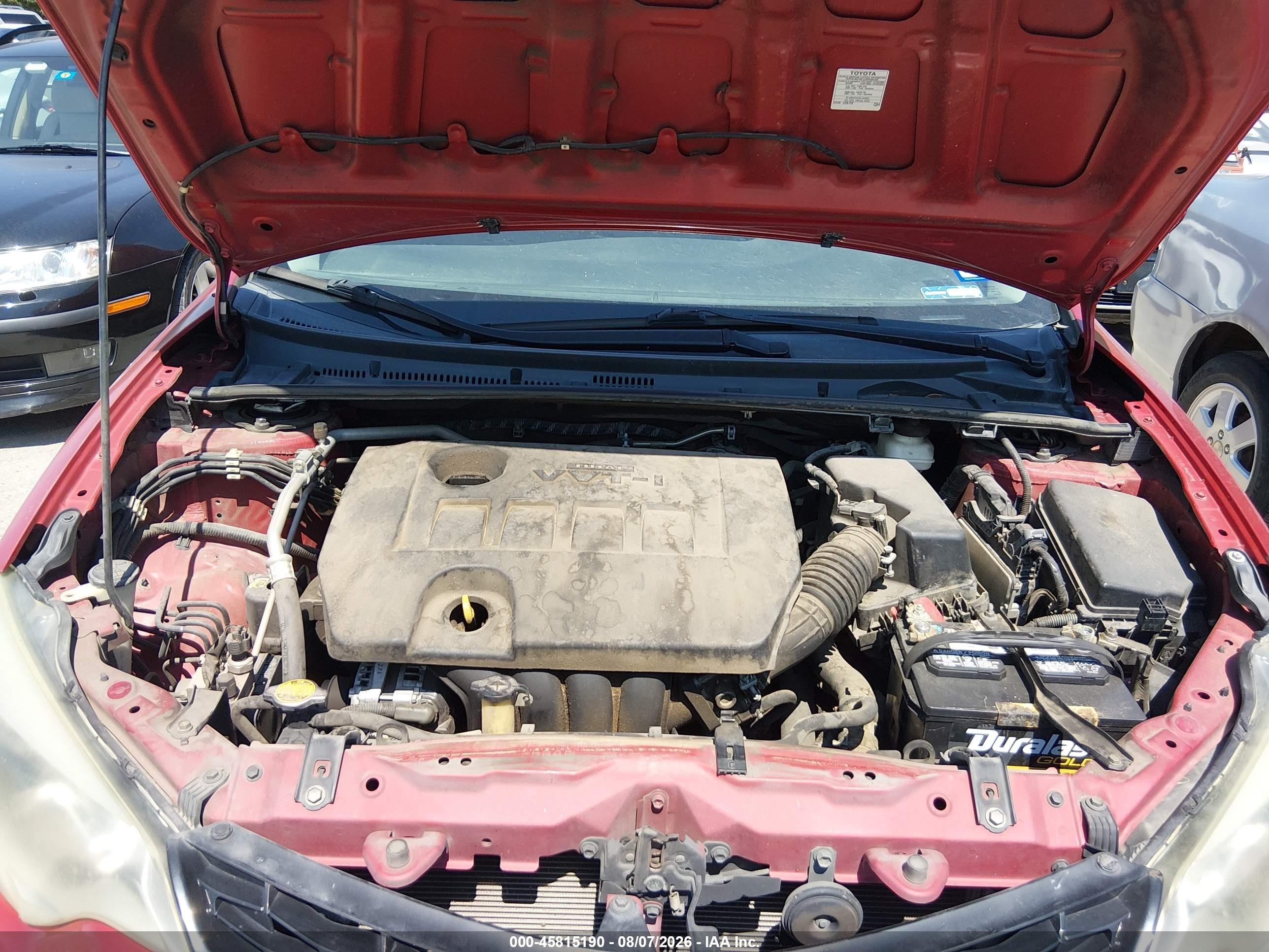 2014 Toyota Corolla S Plus Red vin: 5YFBURHEXEP050659