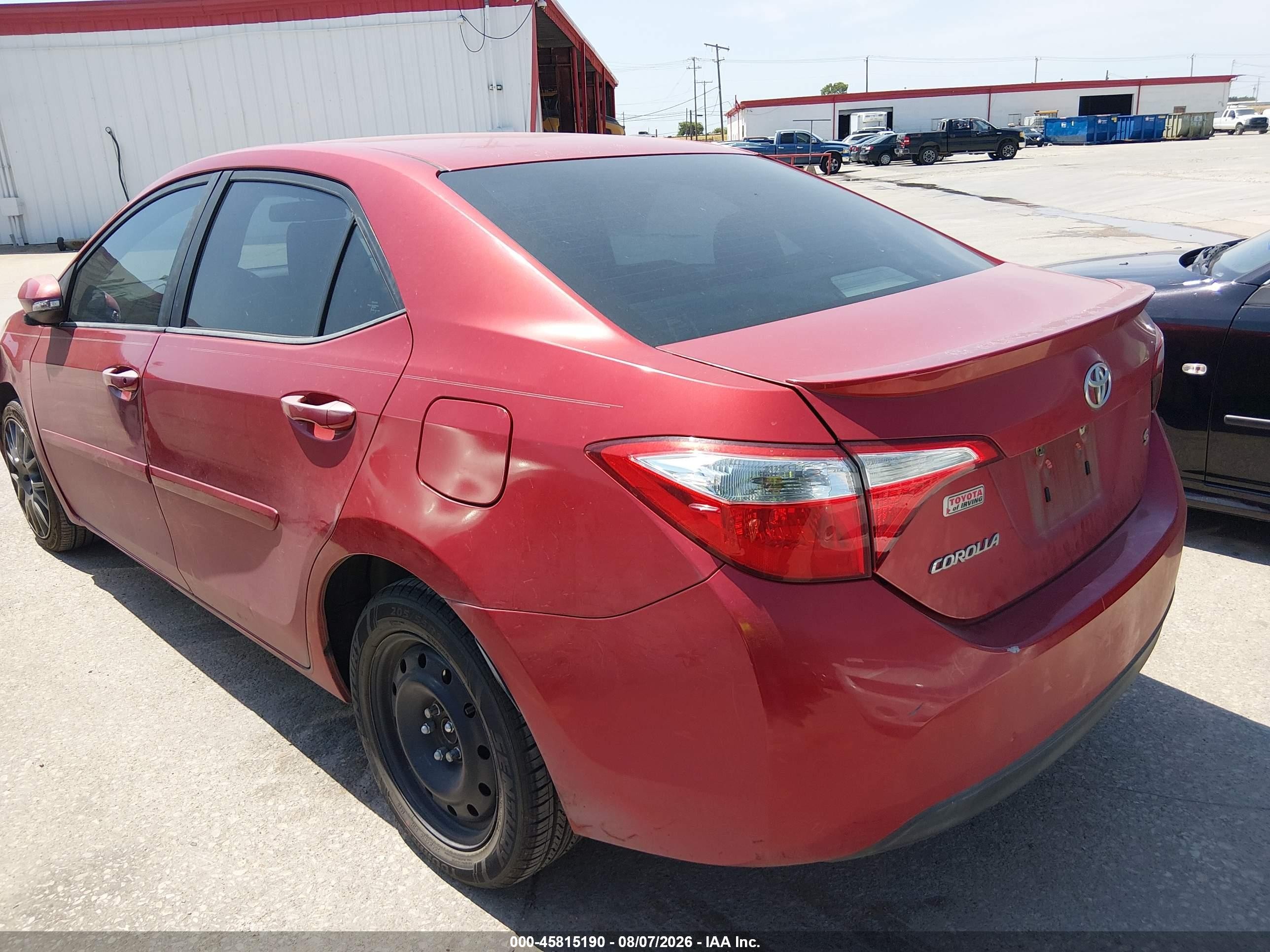 2014 Toyota Corolla S Plus Red vin: 5YFBURHEXEP050659