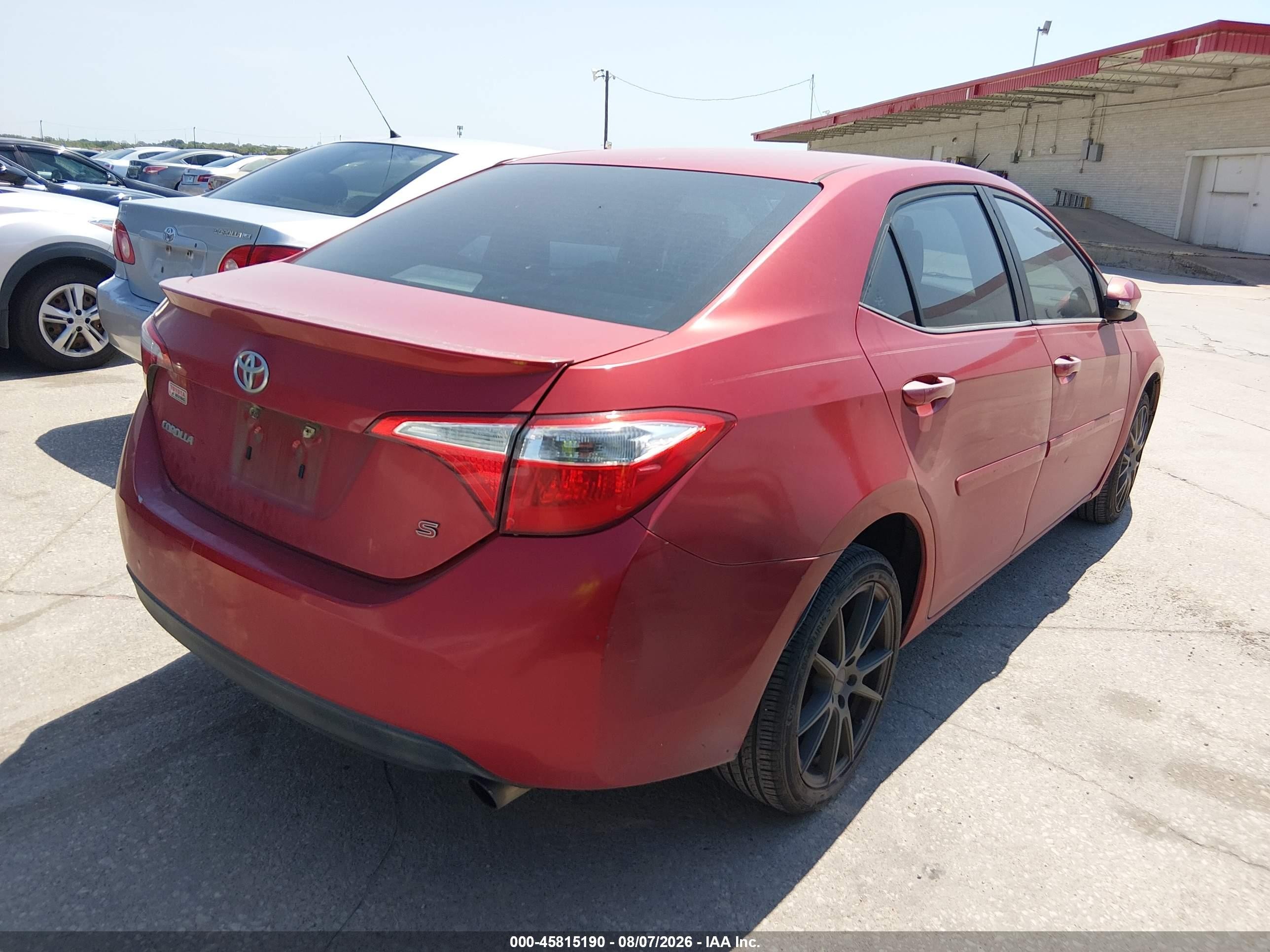 2014 Toyota Corolla S Plus Red vin: 5YFBURHEXEP050659