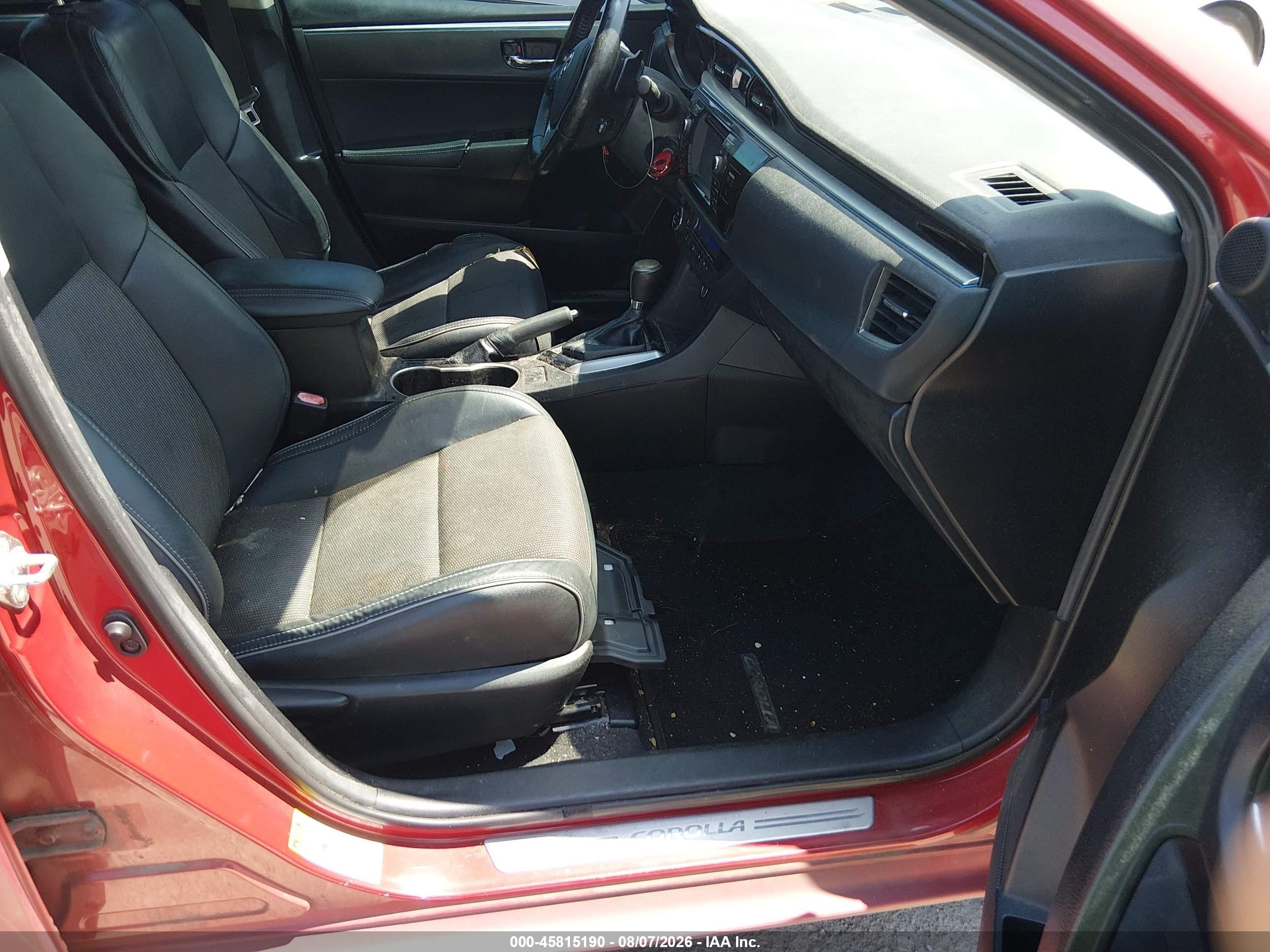 2014 Toyota Corolla S Plus Red vin: 5YFBURHEXEP050659