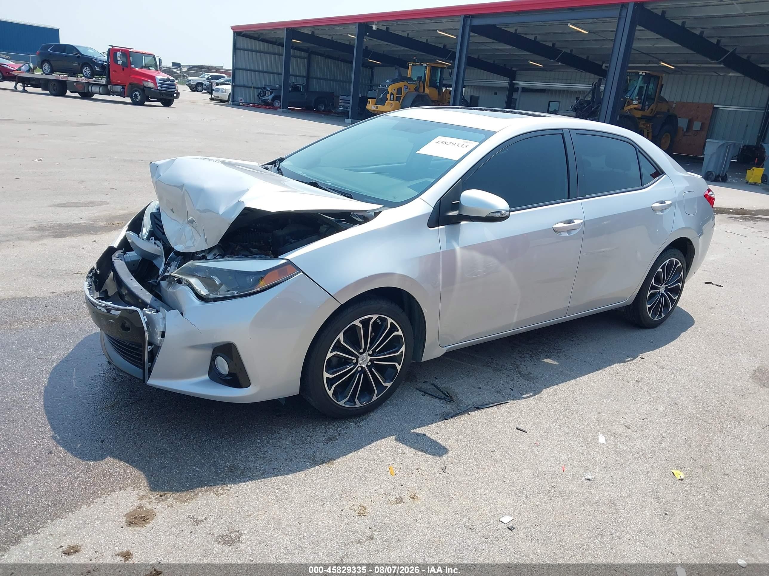 2014 Toyota Corolla S Premium Серебряный vin: 5YFBURHEXEP051701