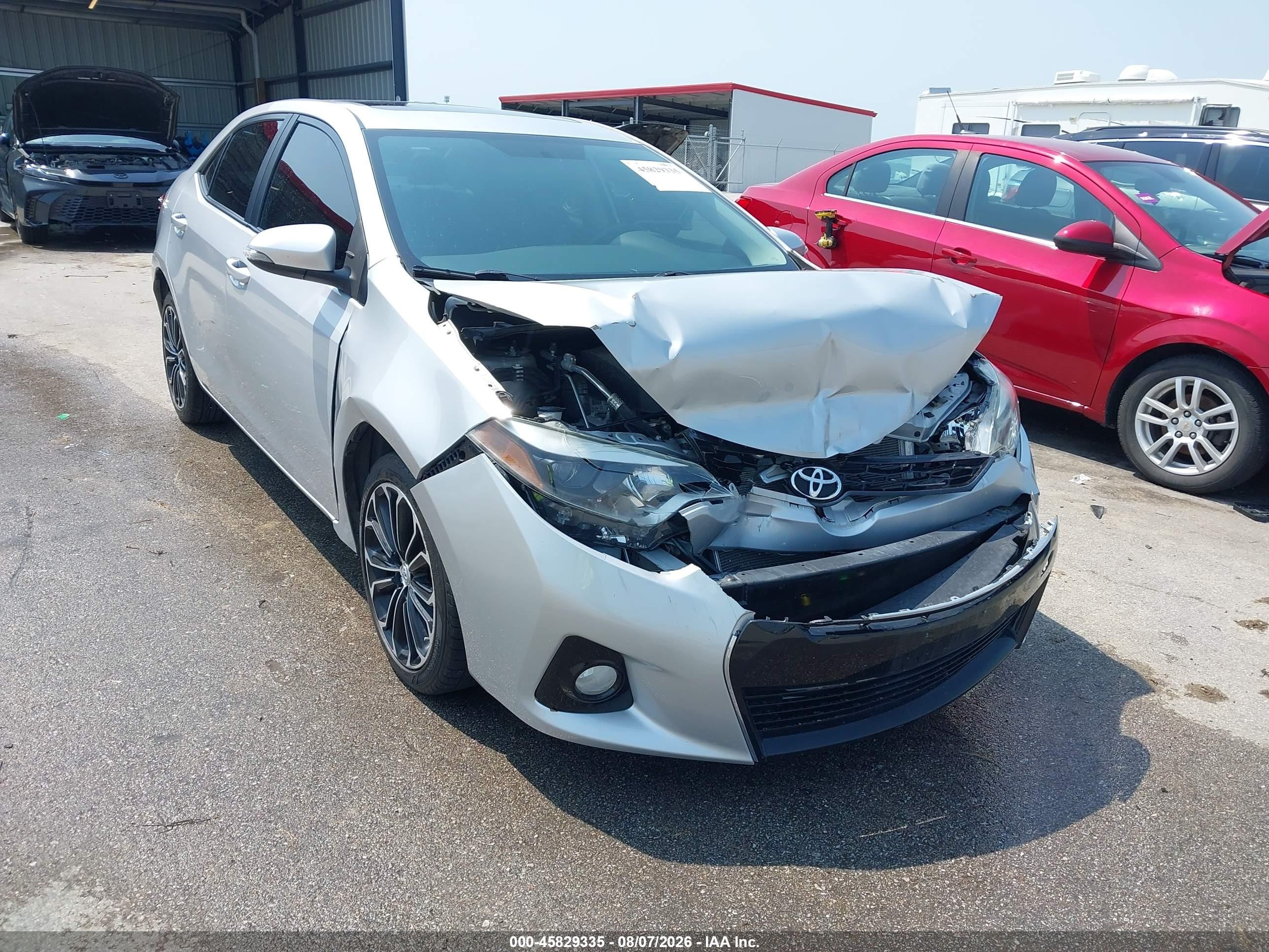 2014 Toyota Corolla S Premium Серебряный vin: 5YFBURHEXEP051701