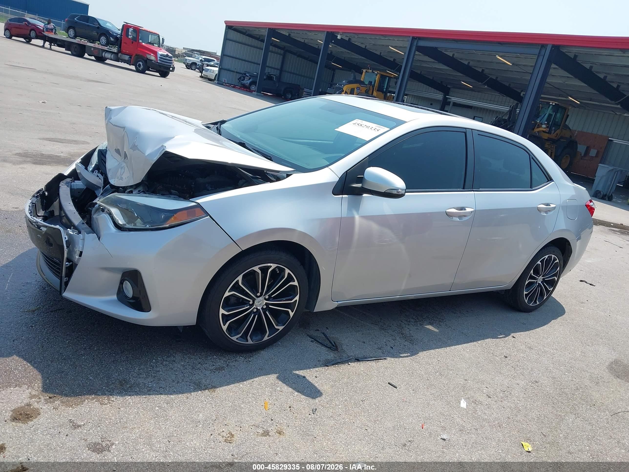 2014 Toyota Corolla S Premium Серебряный vin: 5YFBURHEXEP051701