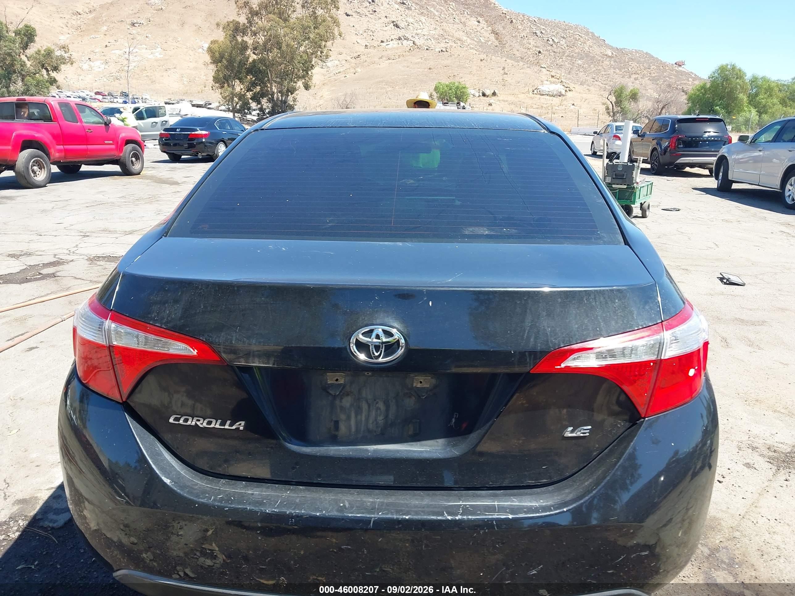 2014 Toyota Corolla Le Black vin: 5YFBURHEXEP061368