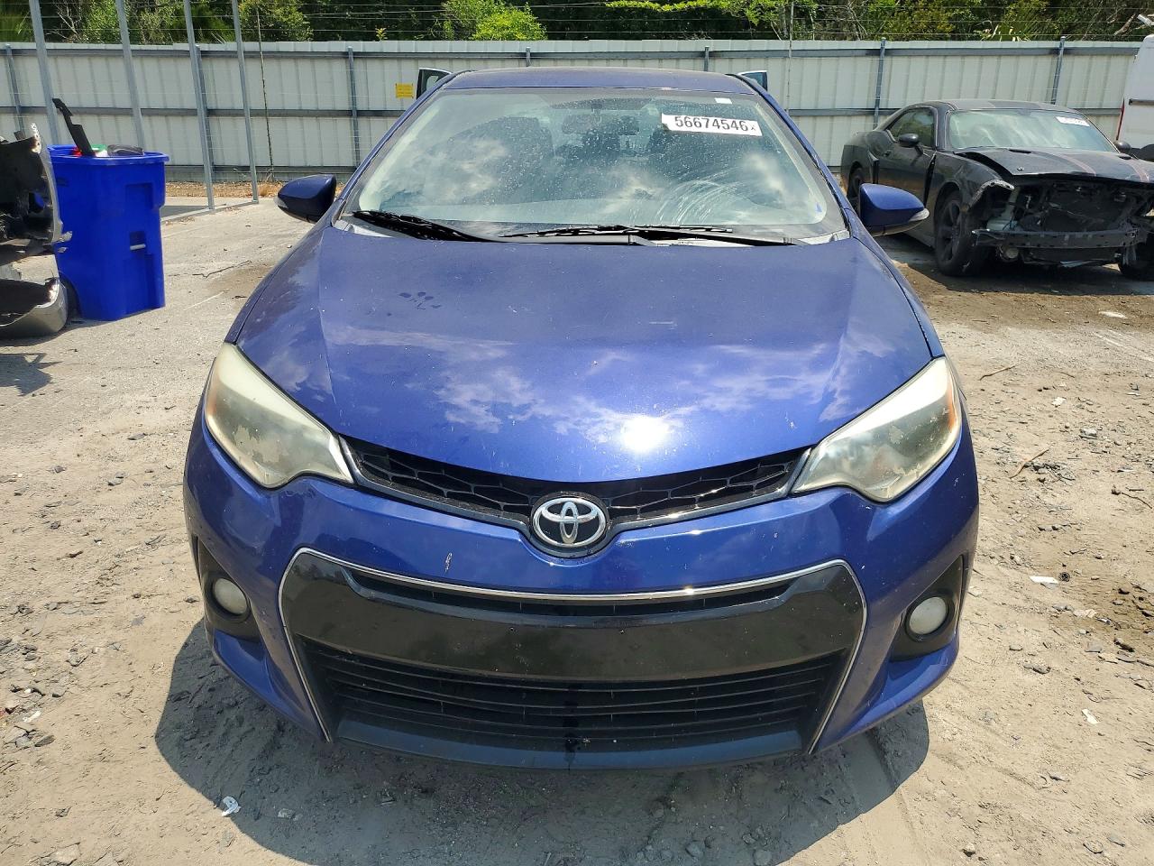2014 Toyota Corolla S Plus Blue vin: 5YFBURHEXEP063217