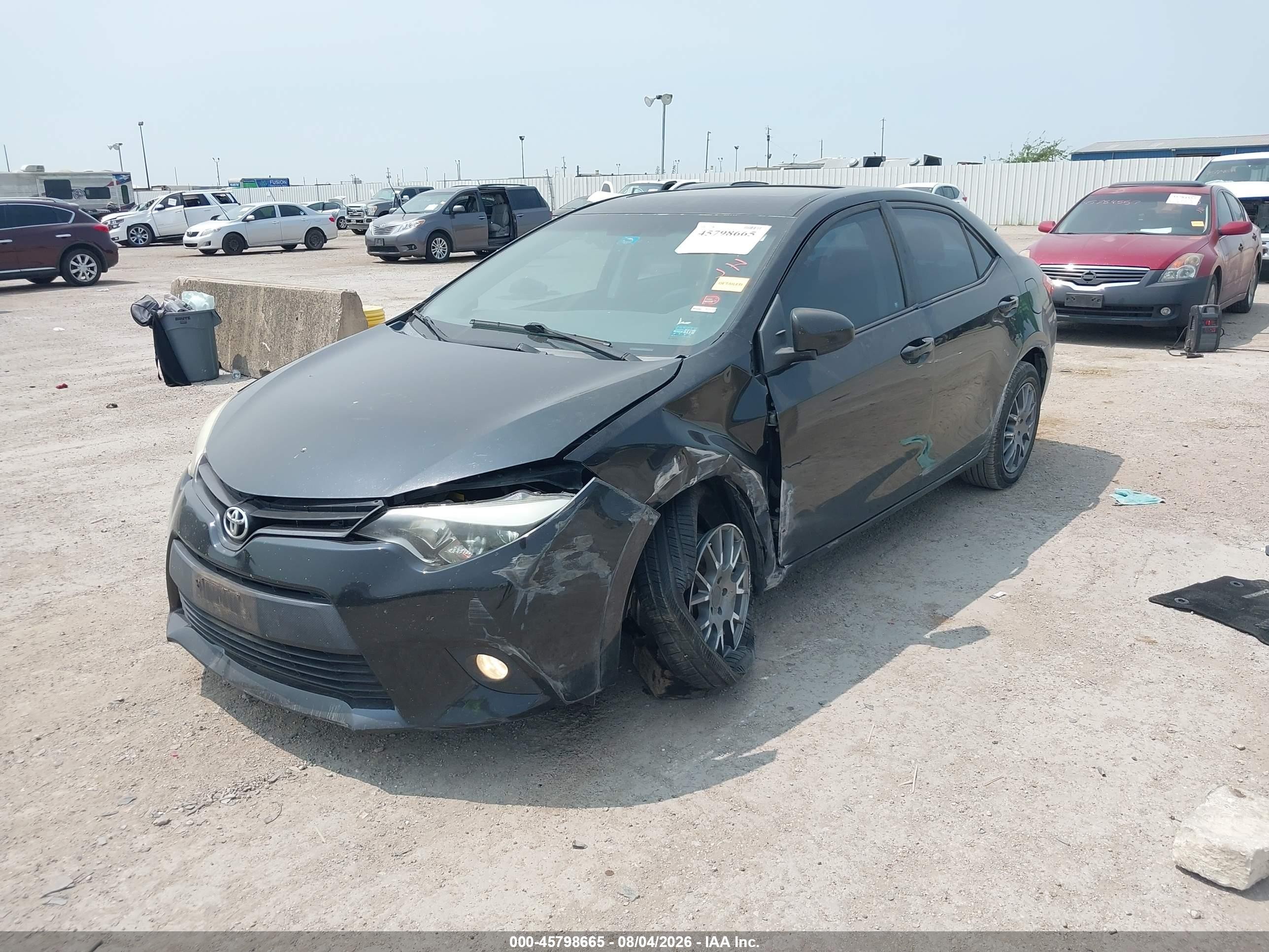 2014 Toyota Corolla Le Premium Black vin: 5YFBURHEXEP069521