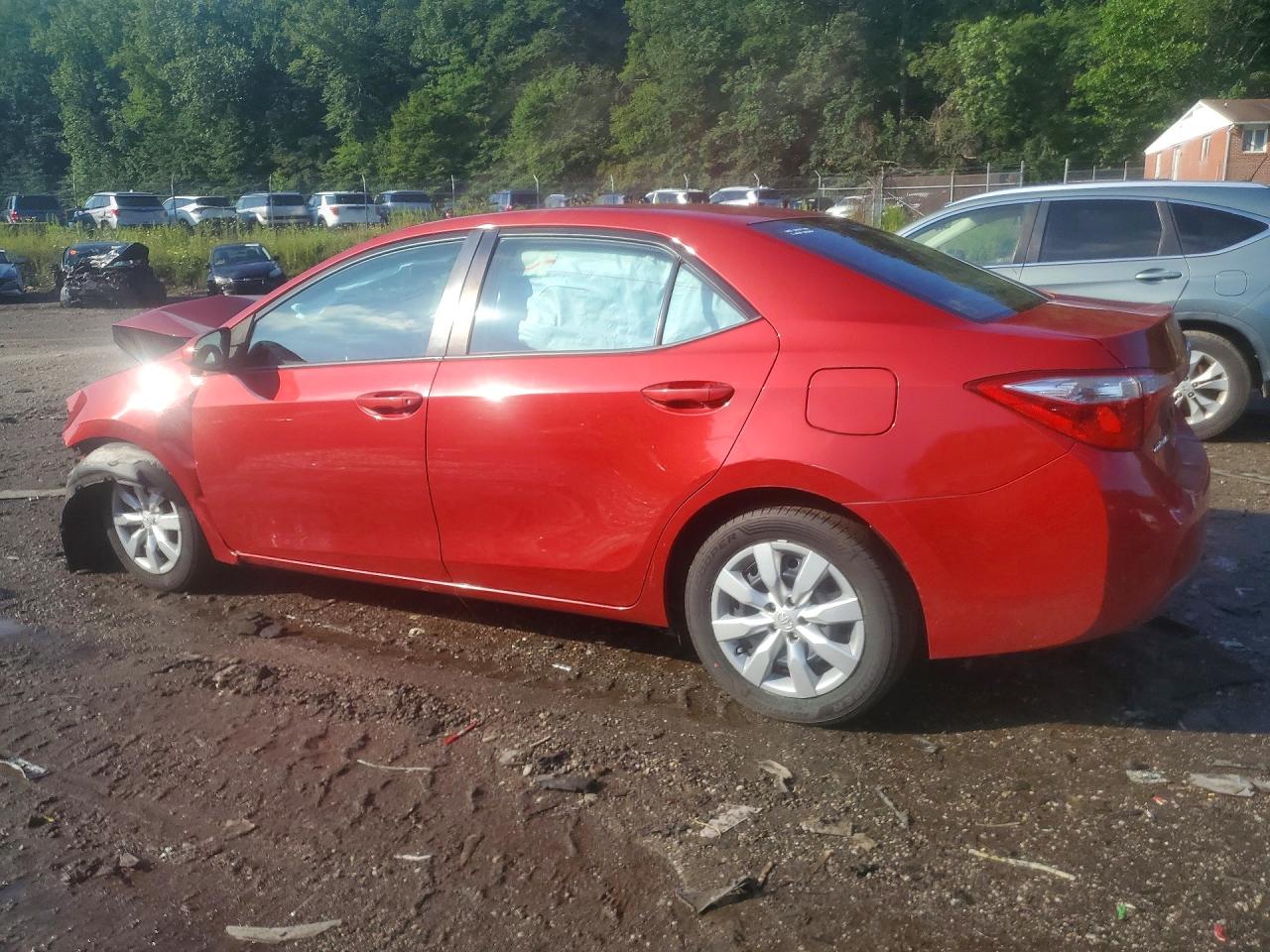 2014 Toyota Corolla L Red vin: 5YFBURHEXEP072807
