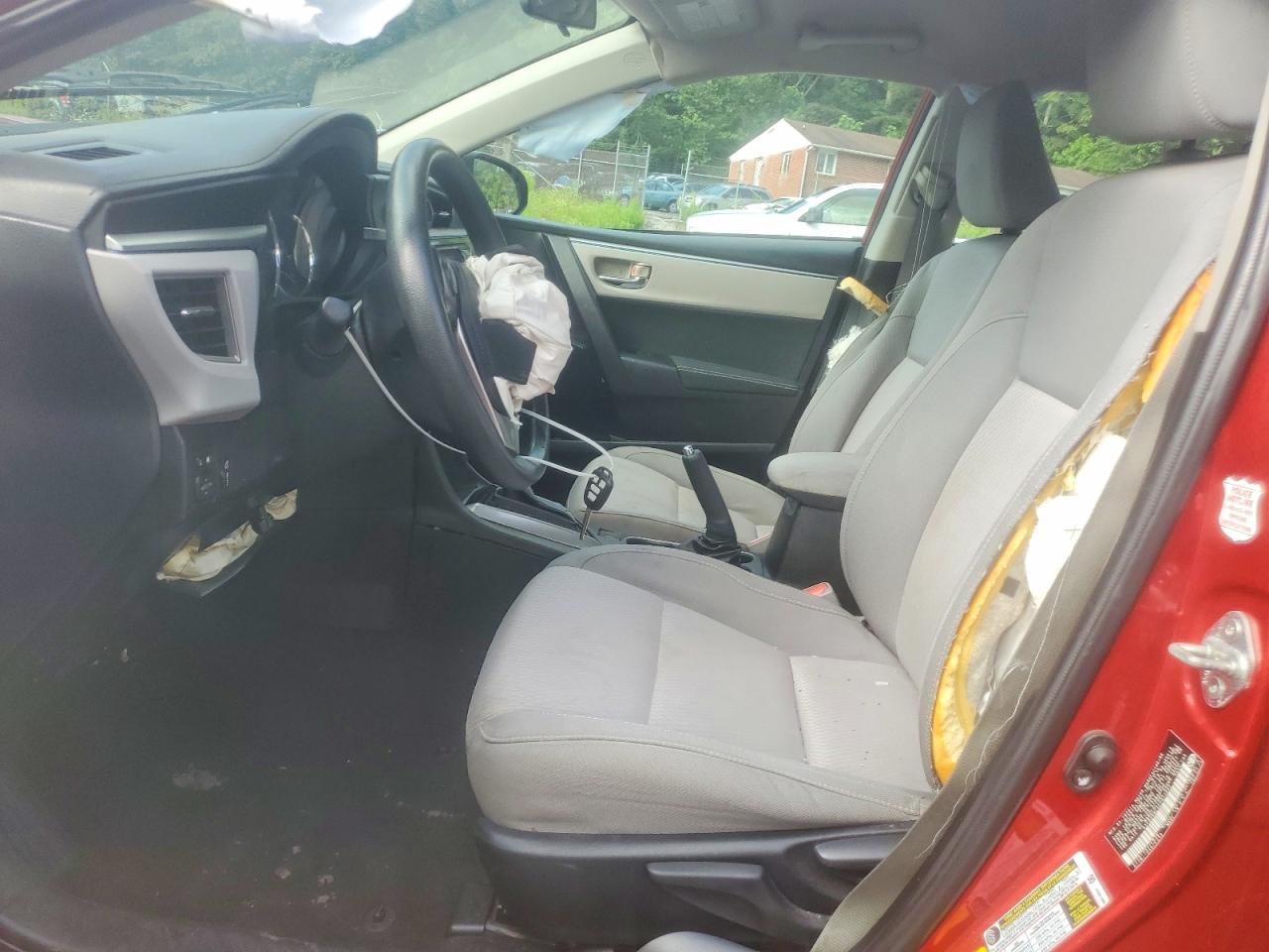 2014 Toyota Corolla L Red vin: 5YFBURHEXEP072807