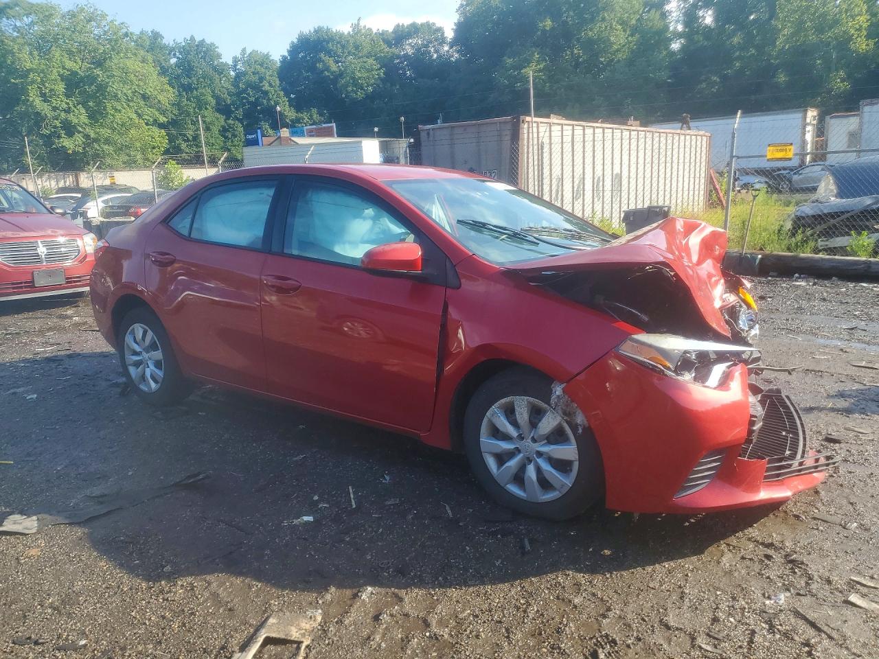 2014 Toyota Corolla L Red vin: 5YFBURHEXEP072807