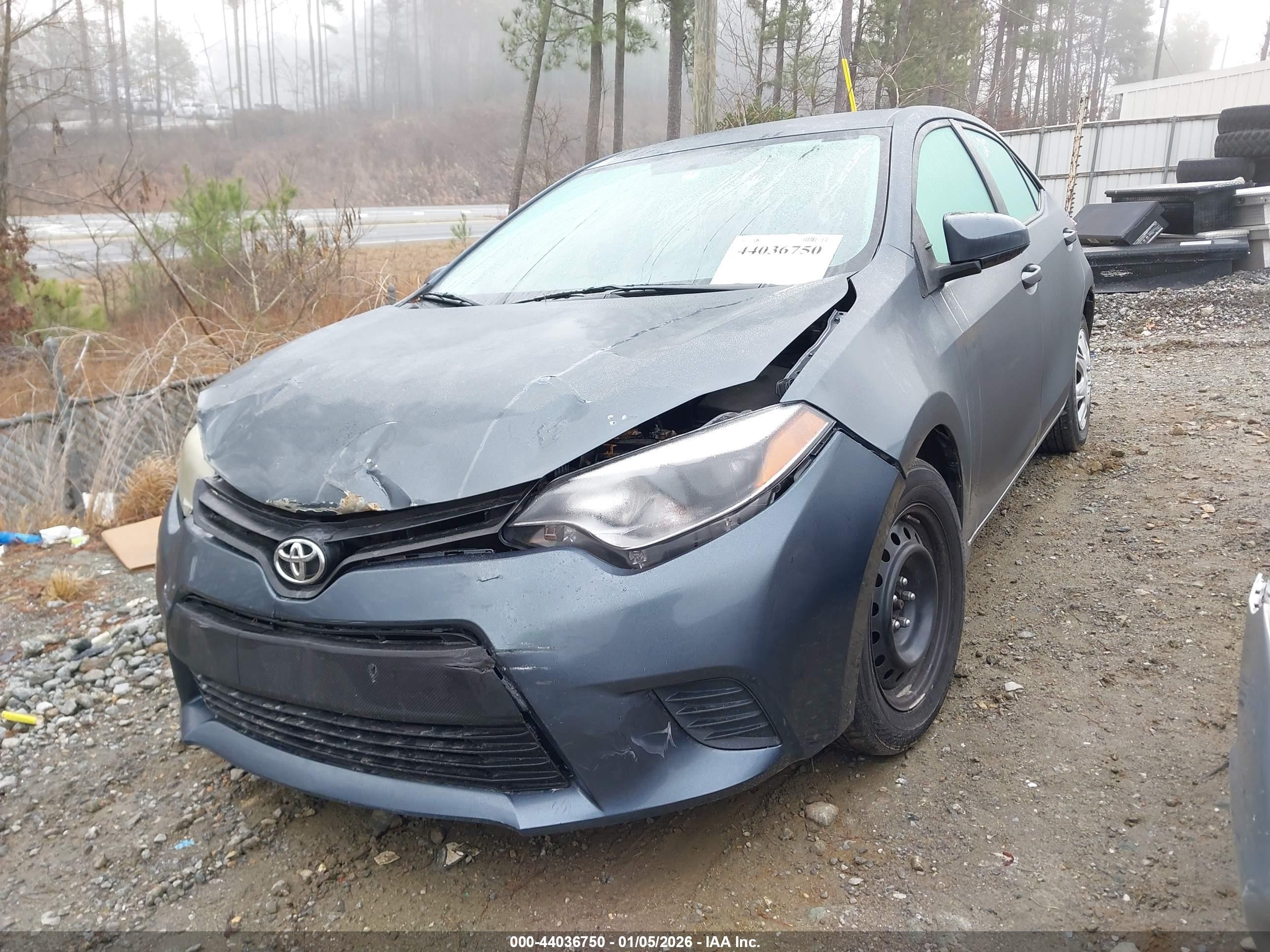 2014 Toyota Corolla Le Gray vin: 5YFBURHEXEP074203