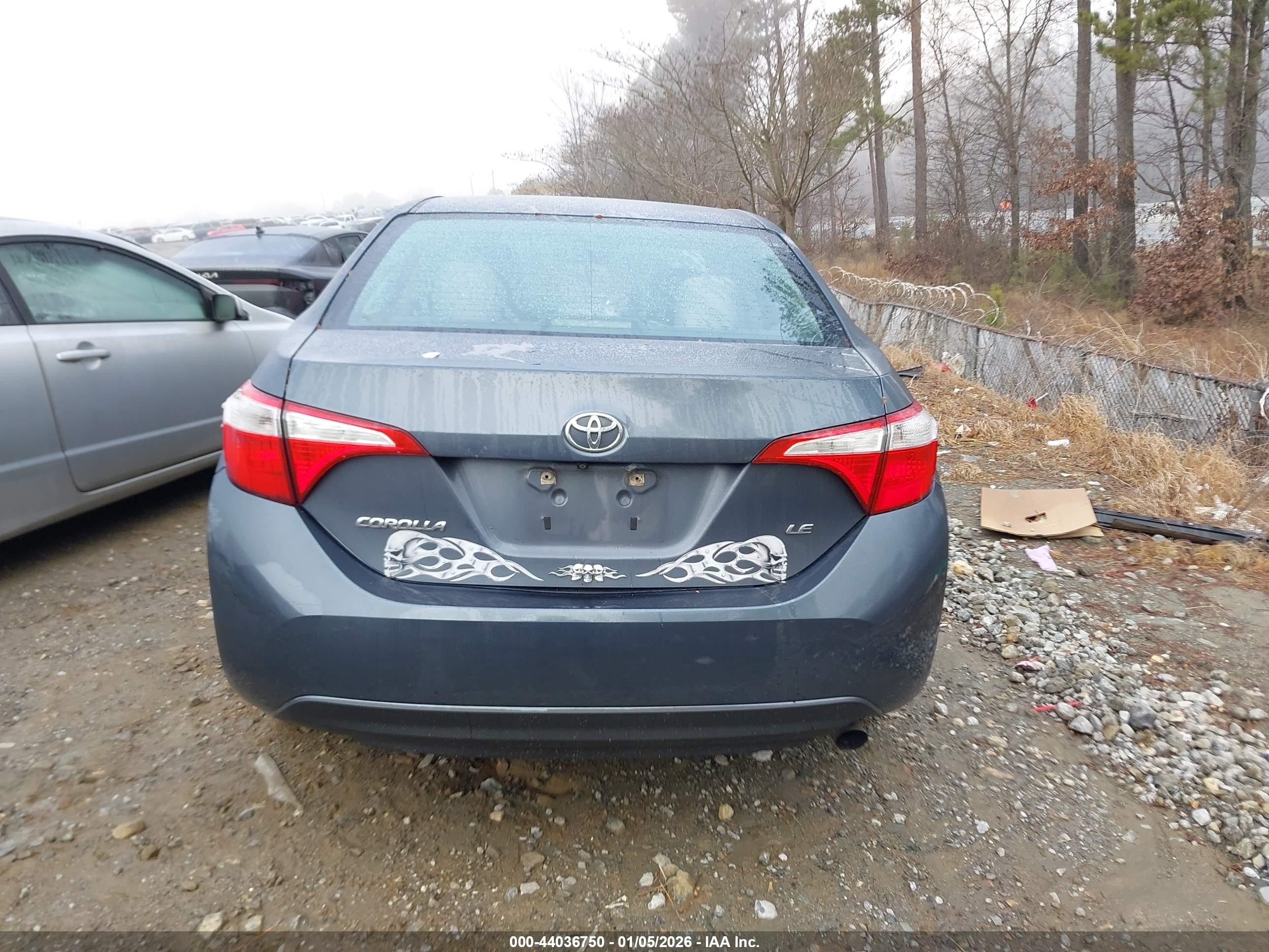 2014 Toyota Corolla Le Gray vin: 5YFBURHEXEP074203