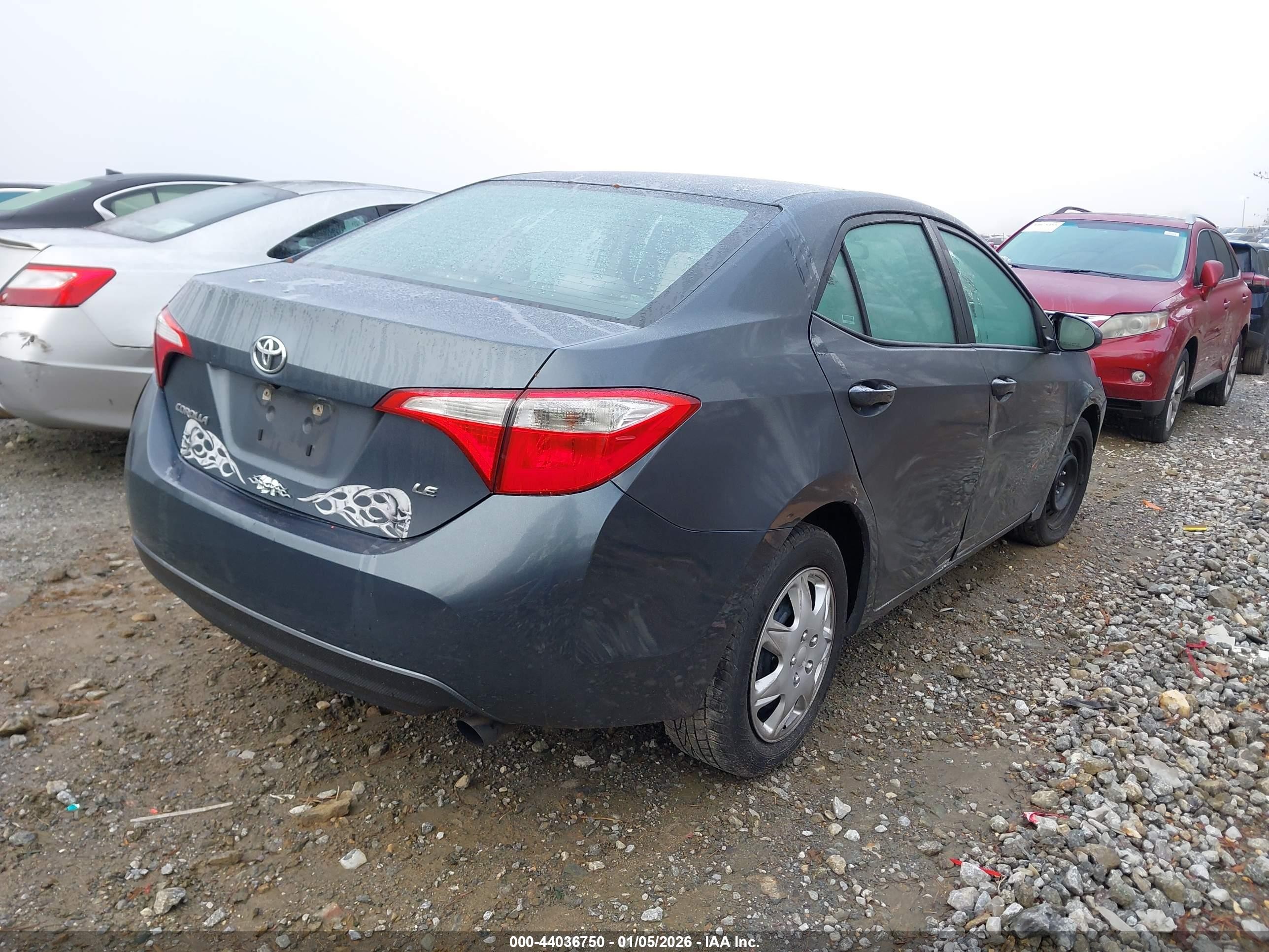 2014 Toyota Corolla Le Gray vin: 5YFBURHEXEP074203