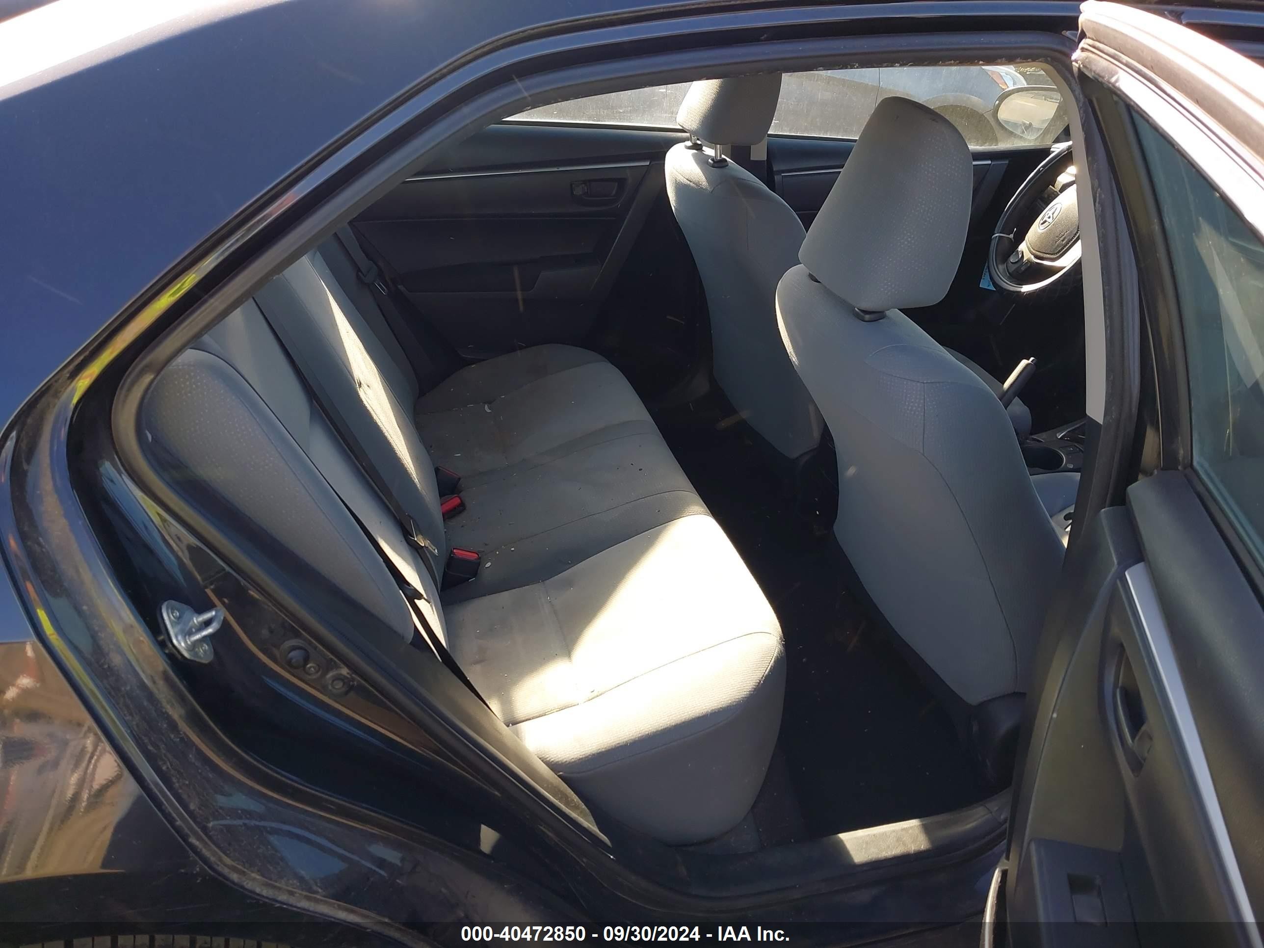 2014 Toyota Corolla L Black vin: 5YFBURHEXEP113940