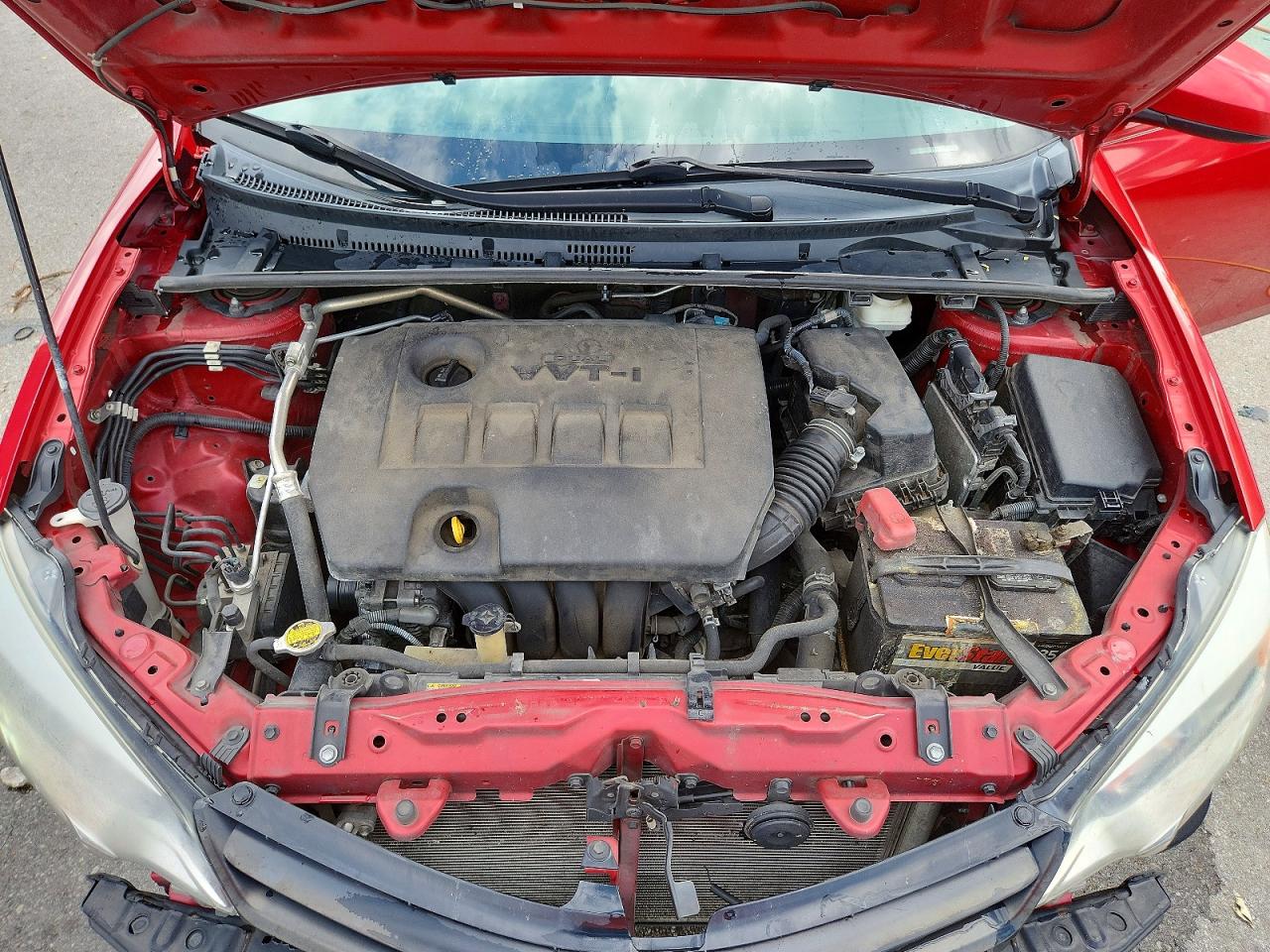 2014 Toyota Corolla Le Красный vin: 5YFBURHEXEP117602