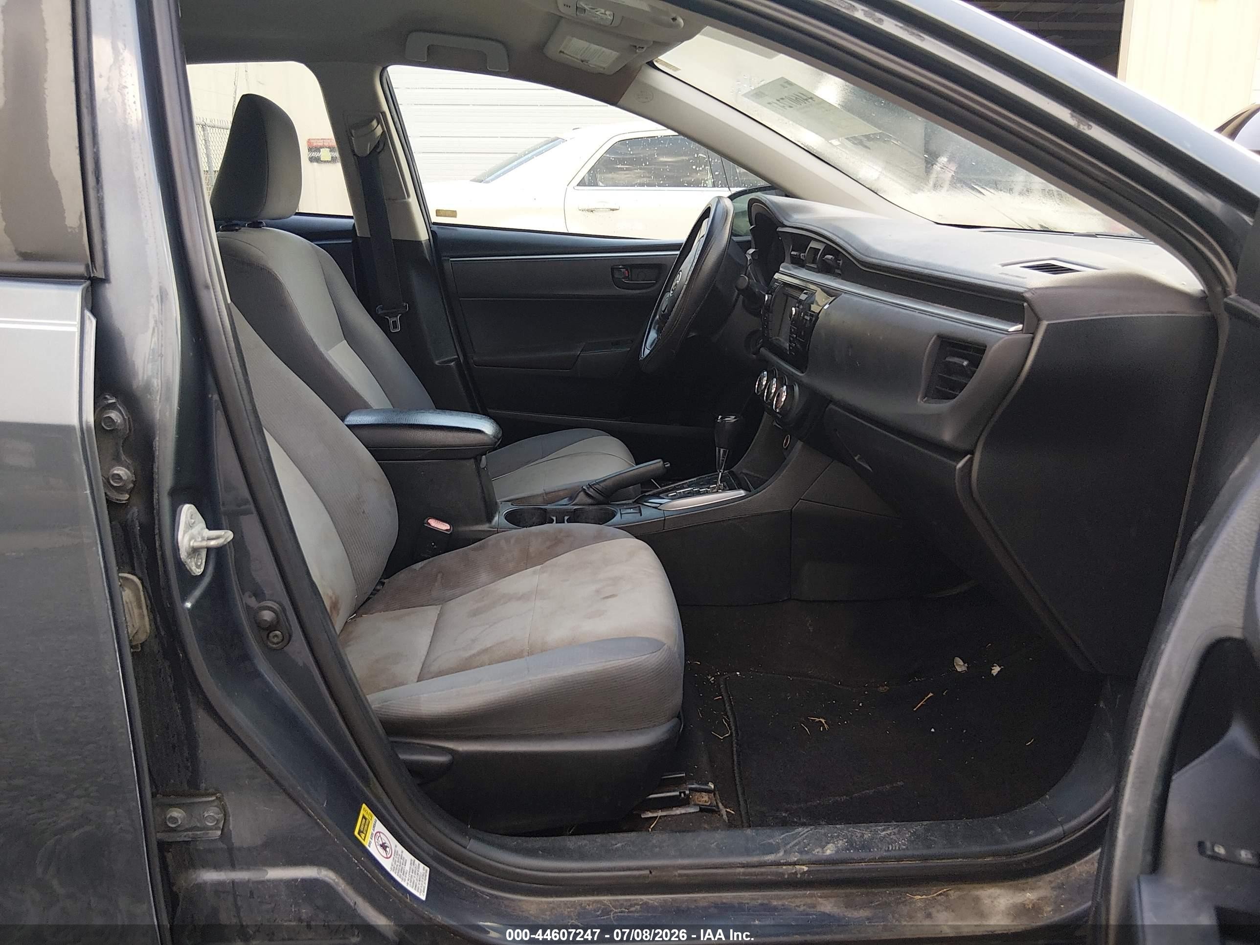 2014 Toyota Corolla L Gray vin: 5YFBURHEXEP125246