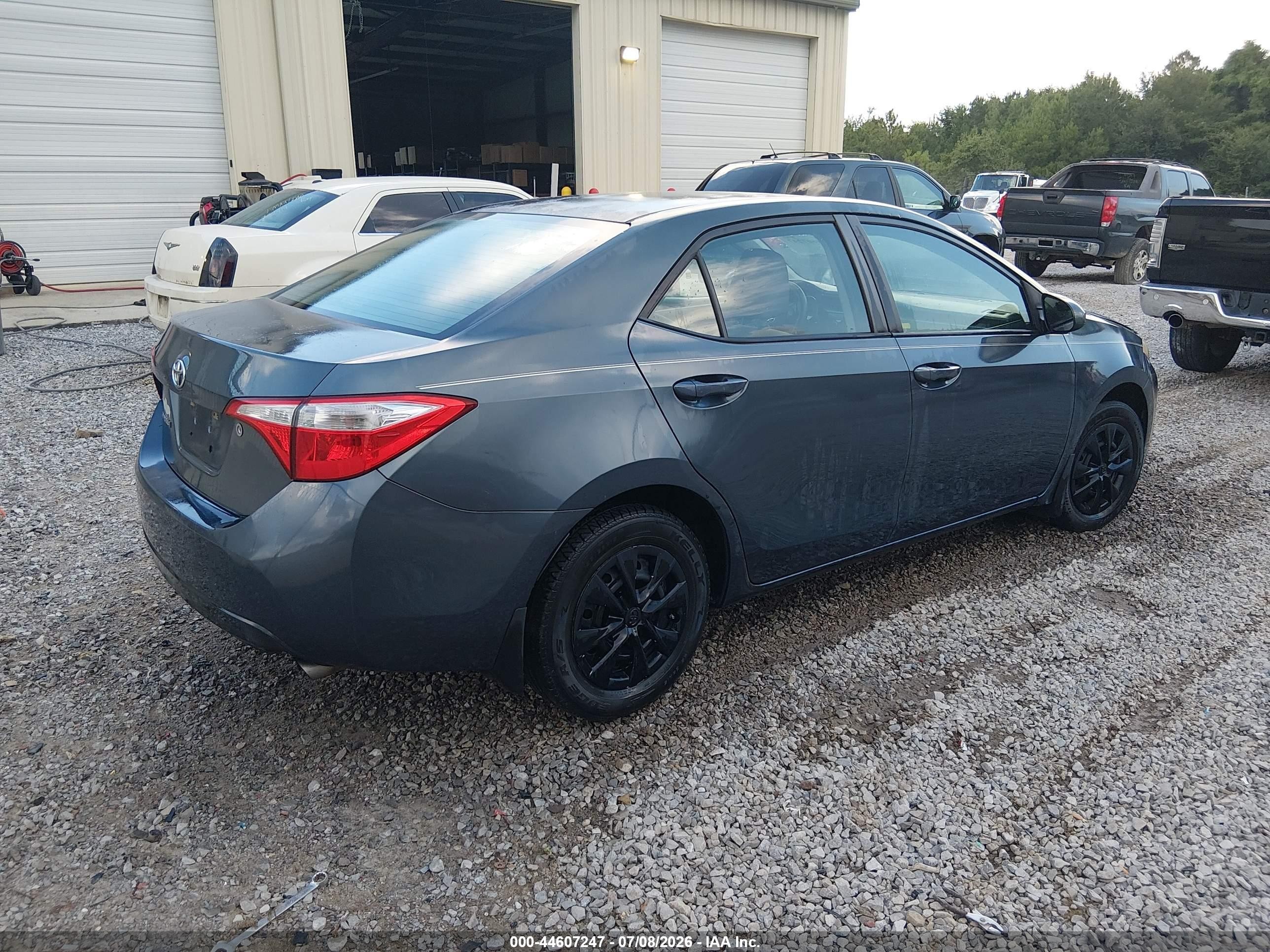 2014 Toyota Corolla L Gray vin: 5YFBURHEXEP125246