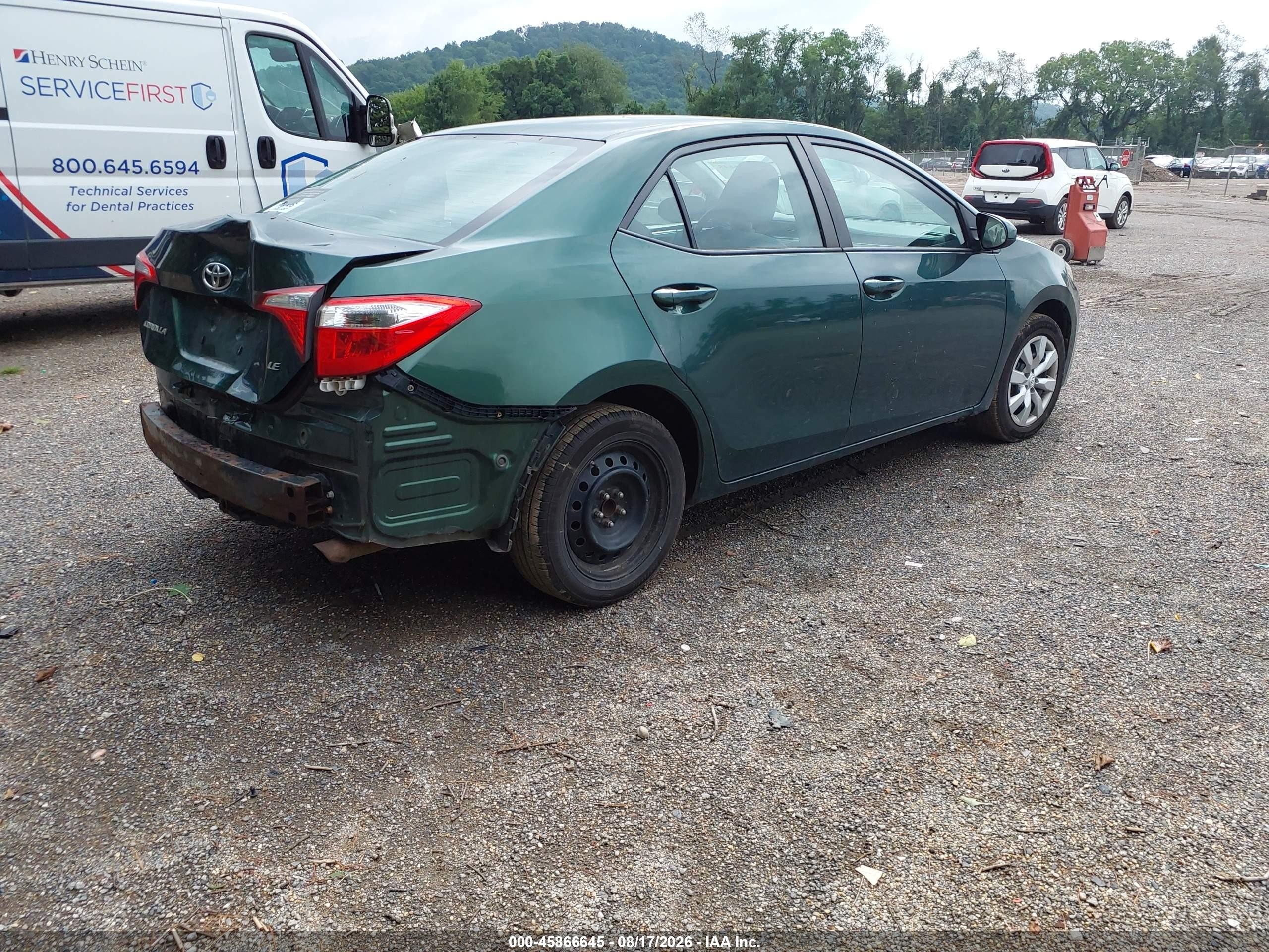 2014 Toyota Corolla Le Green vin: 5YFBURHEXEP125974