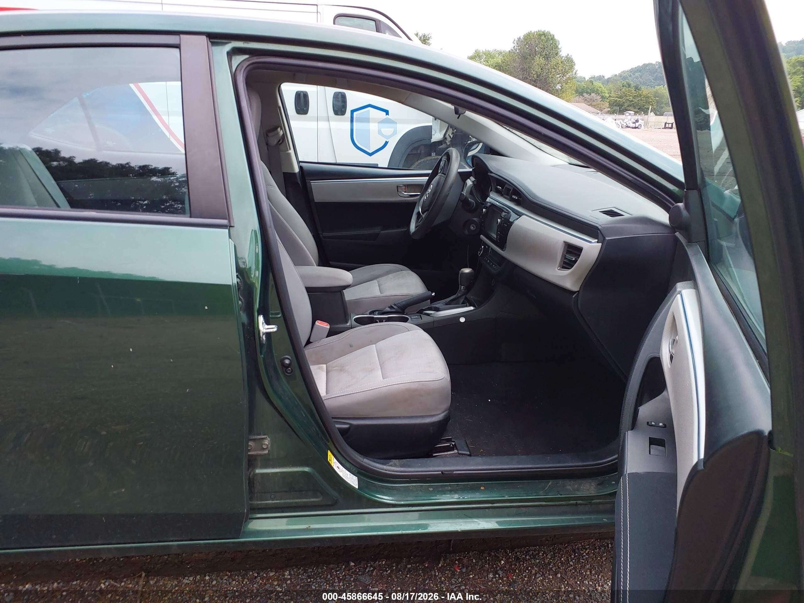2014 Toyota Corolla Le Green vin: 5YFBURHEXEP125974