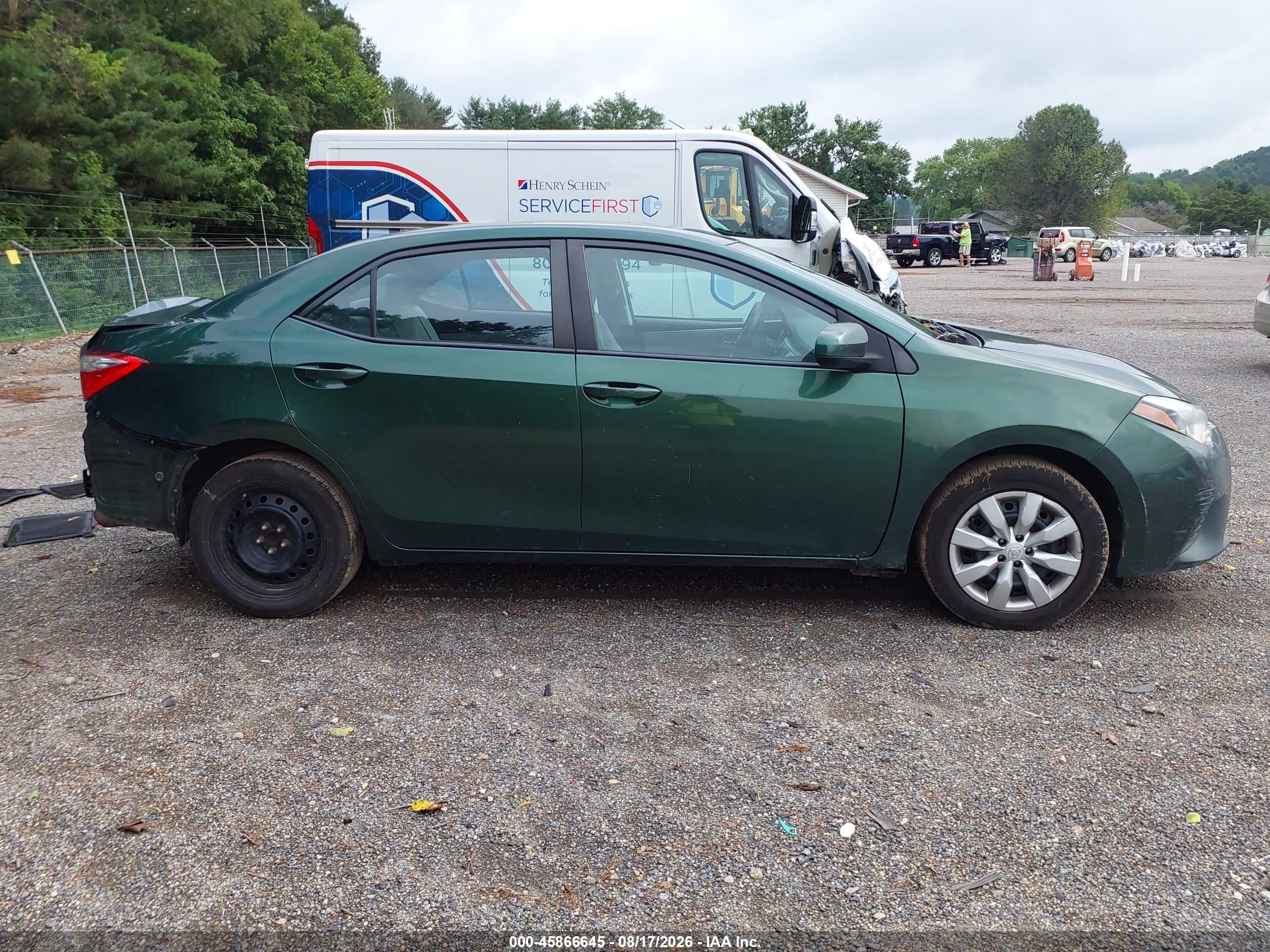 2014 Toyota Corolla Le Green vin: 5YFBURHEXEP125974