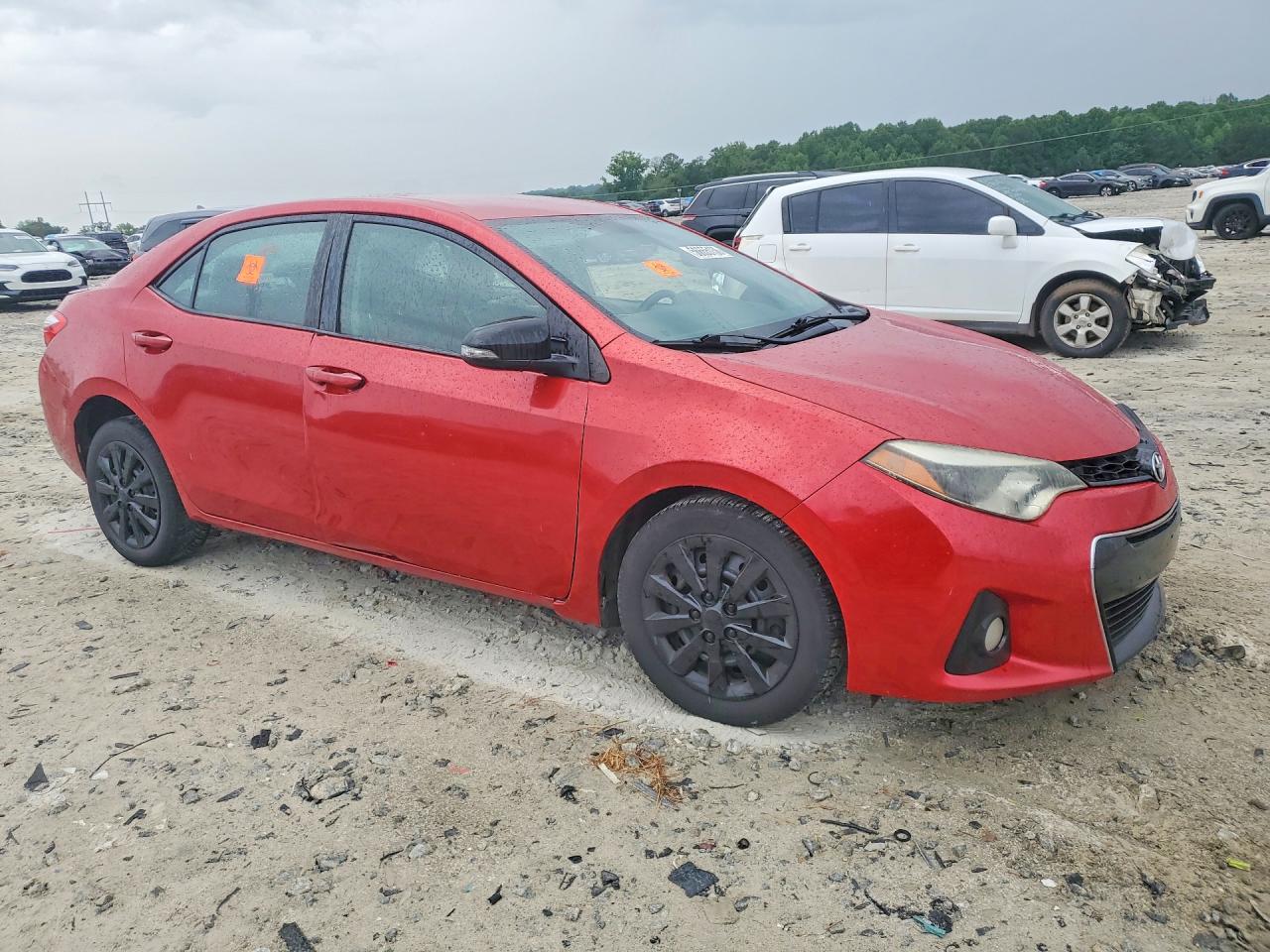 2014 Toyota Corolla S Red vin: 5YFBURHEXEP134349