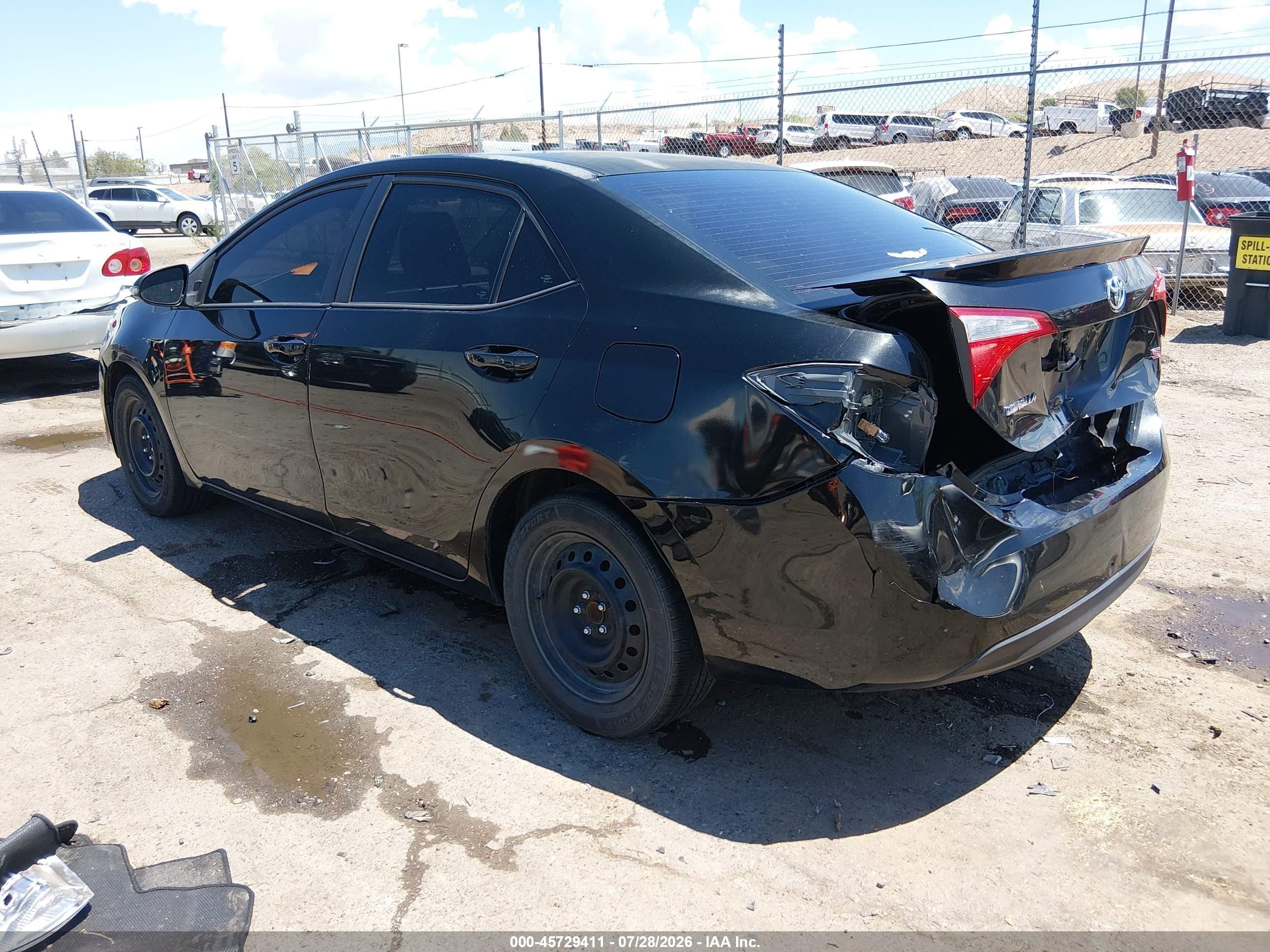 2014 Toyota Corolla S Black vin: 5YFBURHEXEP142225