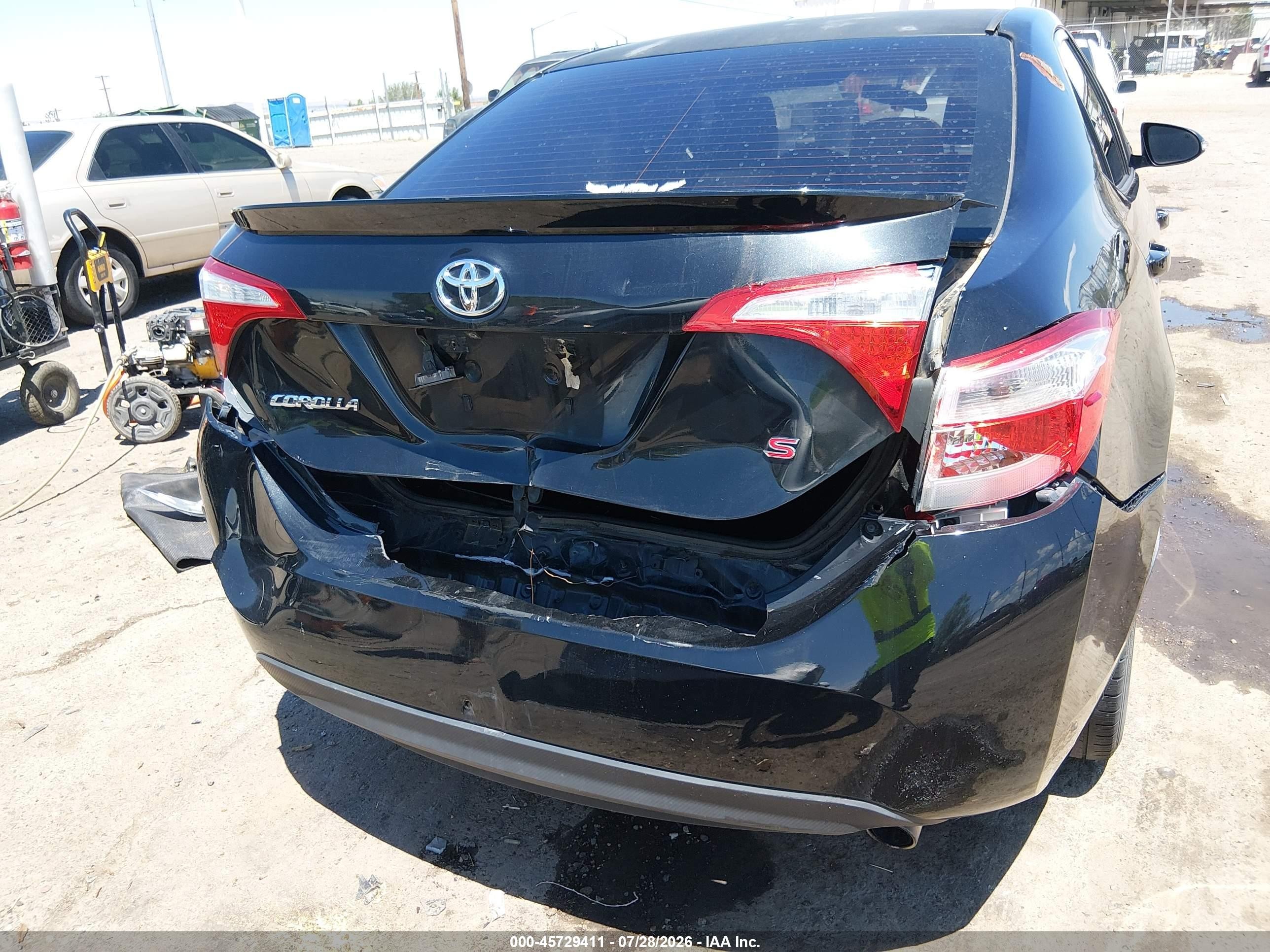 2014 Toyota Corolla S Black vin: 5YFBURHEXEP142225